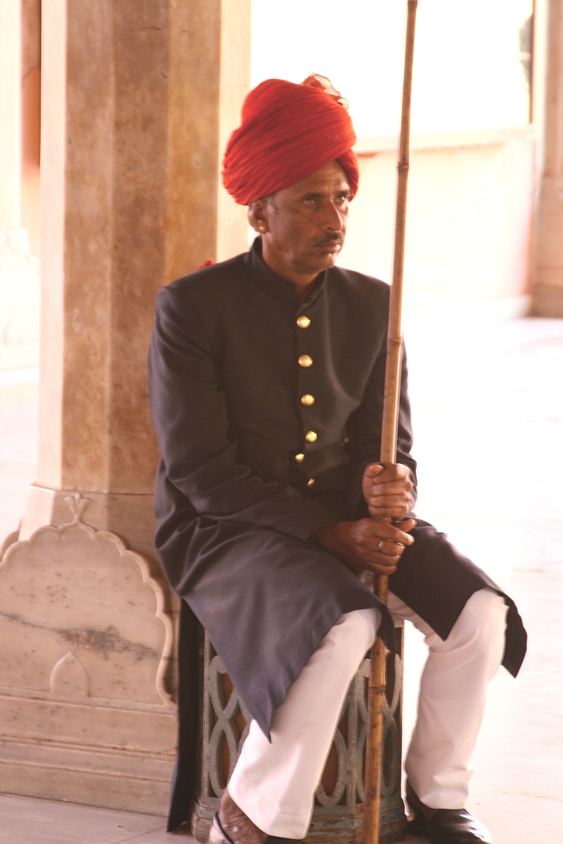 Guard at the City Palace, Jaipur, India