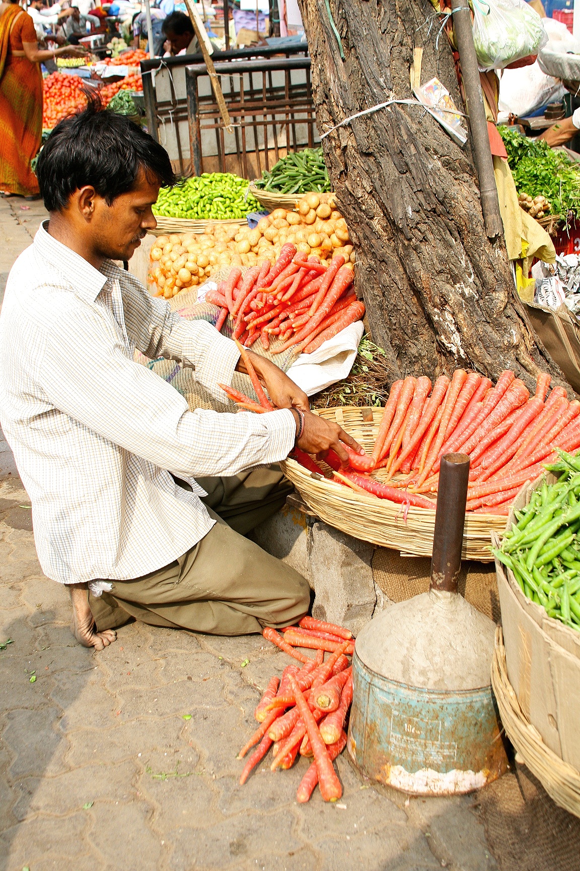 Vegetable seller, Mumbai, India