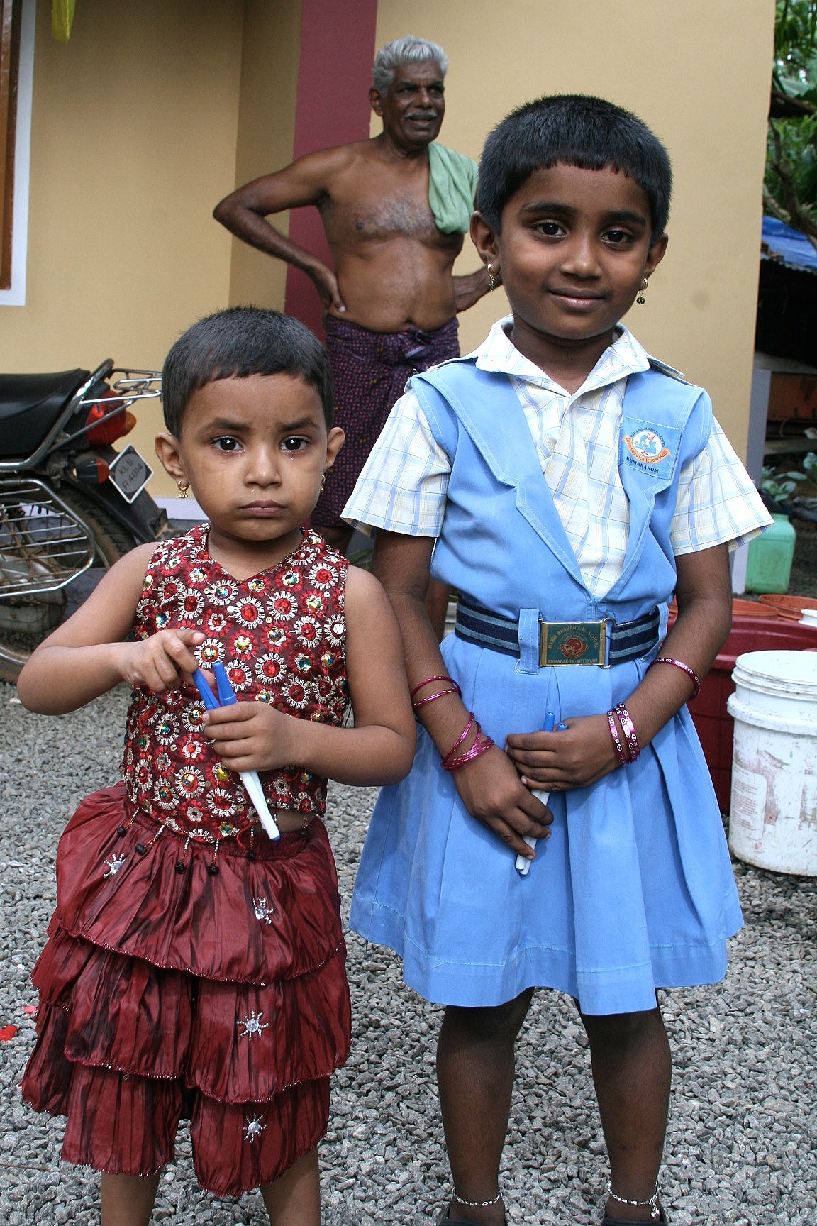 Sisters in Kumarakom, Kerala, India