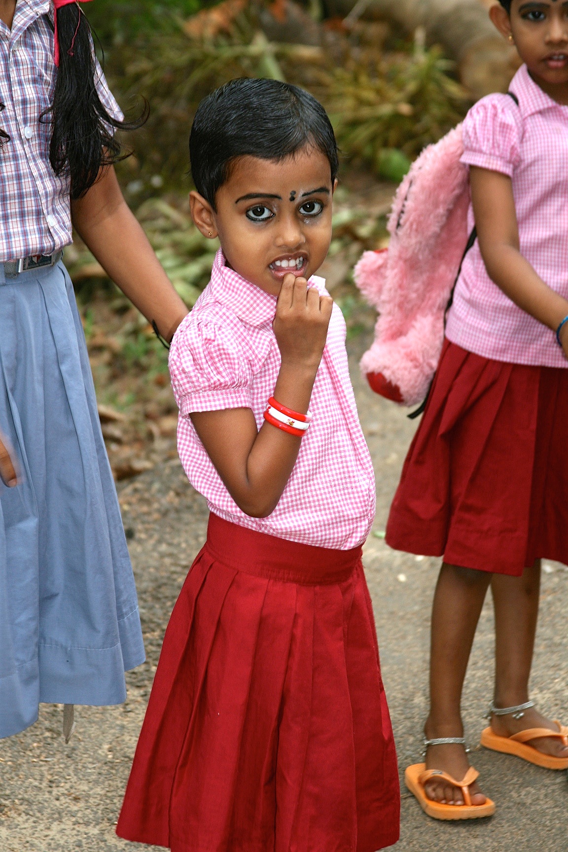 School girls in Kumarakom, Kerala, India