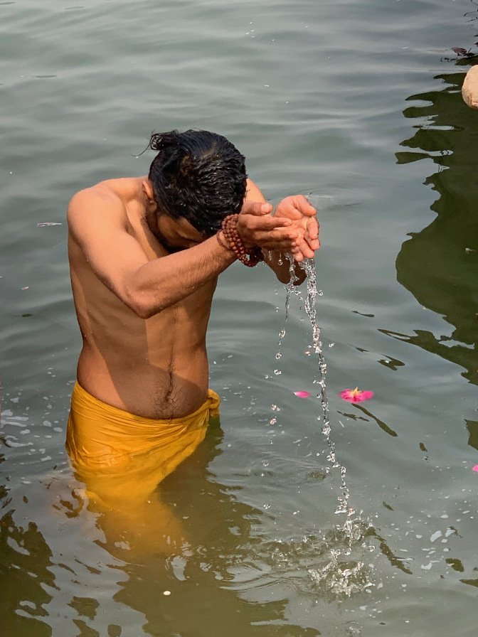 Pilgrim at Kumbh Mela, Prayagraj