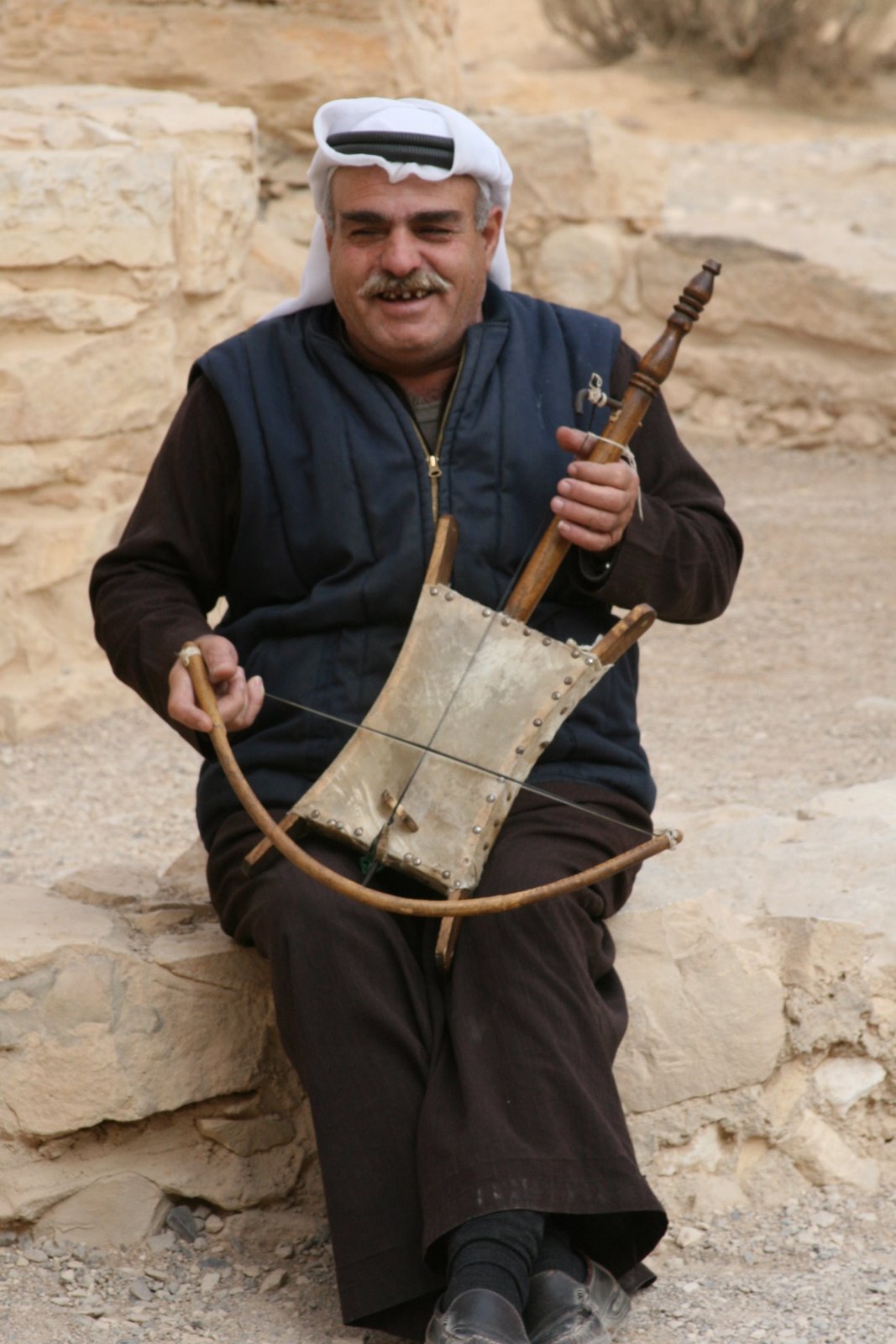 Local musician at Hanara, Jordan