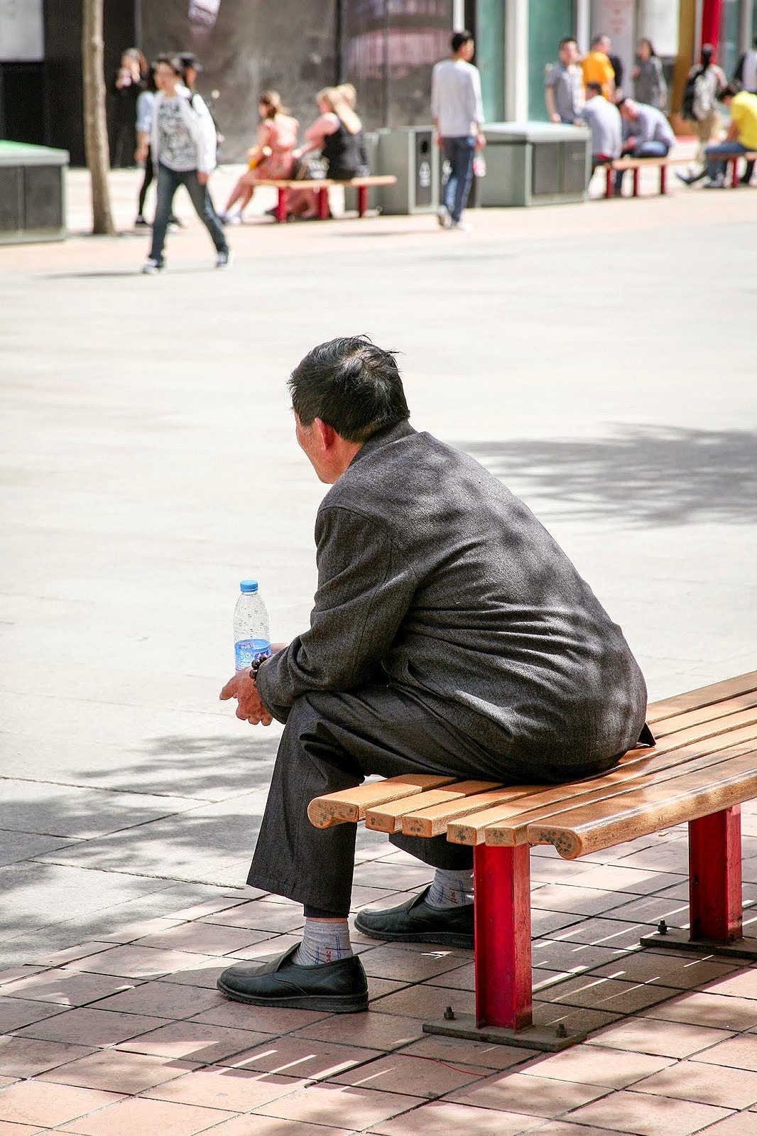 People watching, Beijing, China