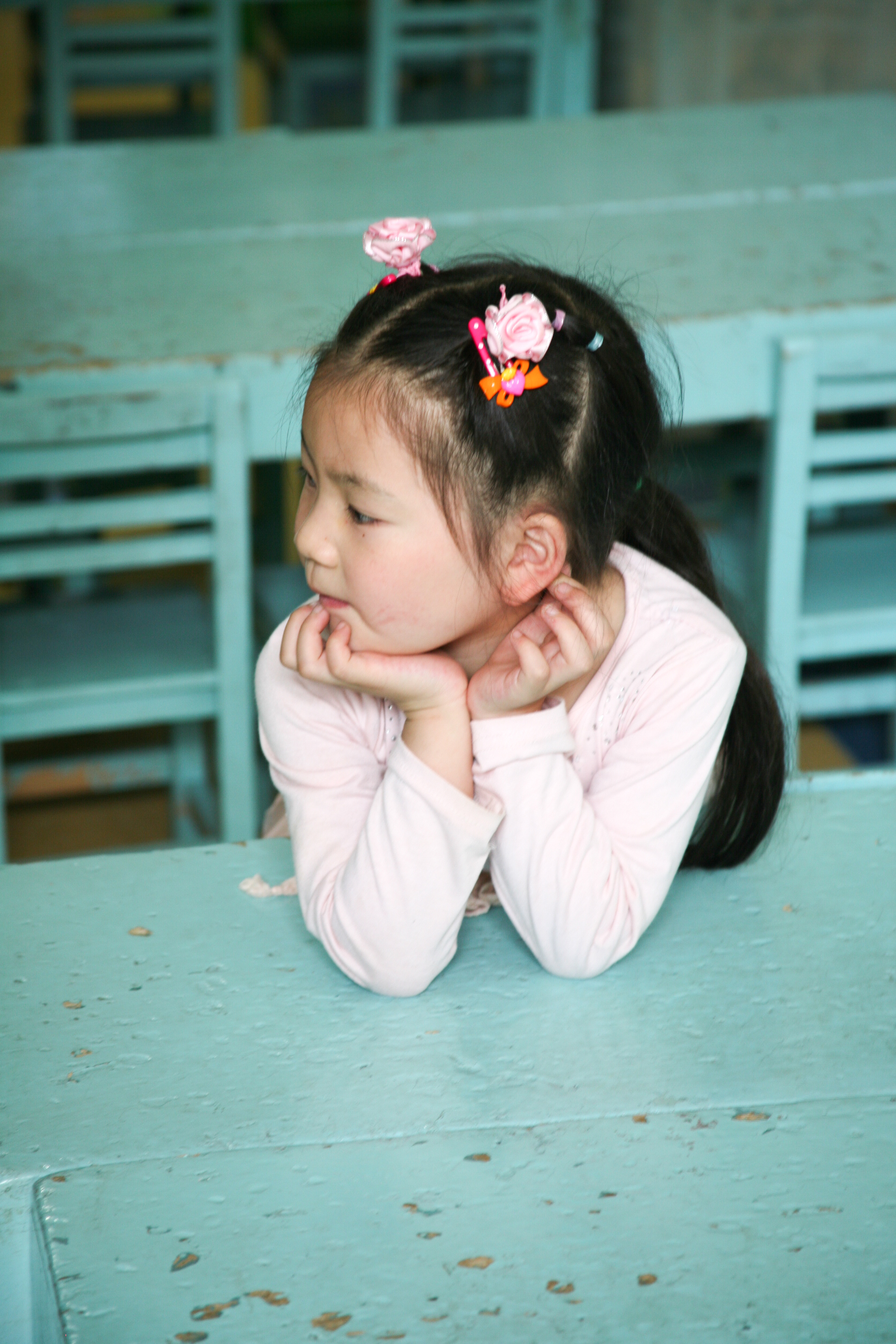 Young school girl, Fengdu, China