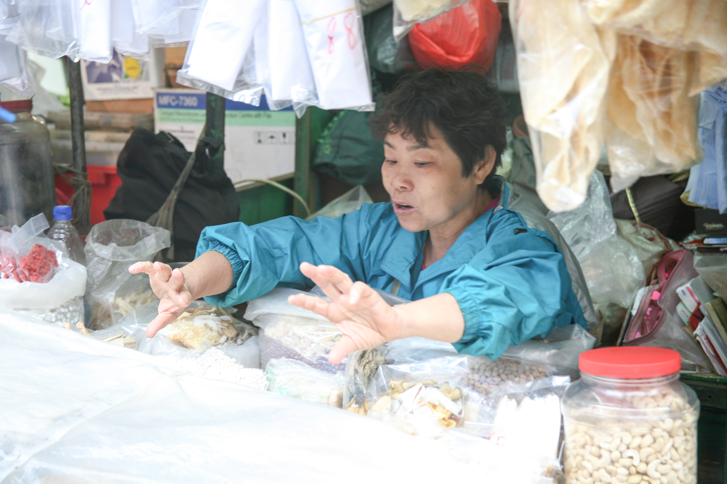 Vegetable vendor, Hong Kong