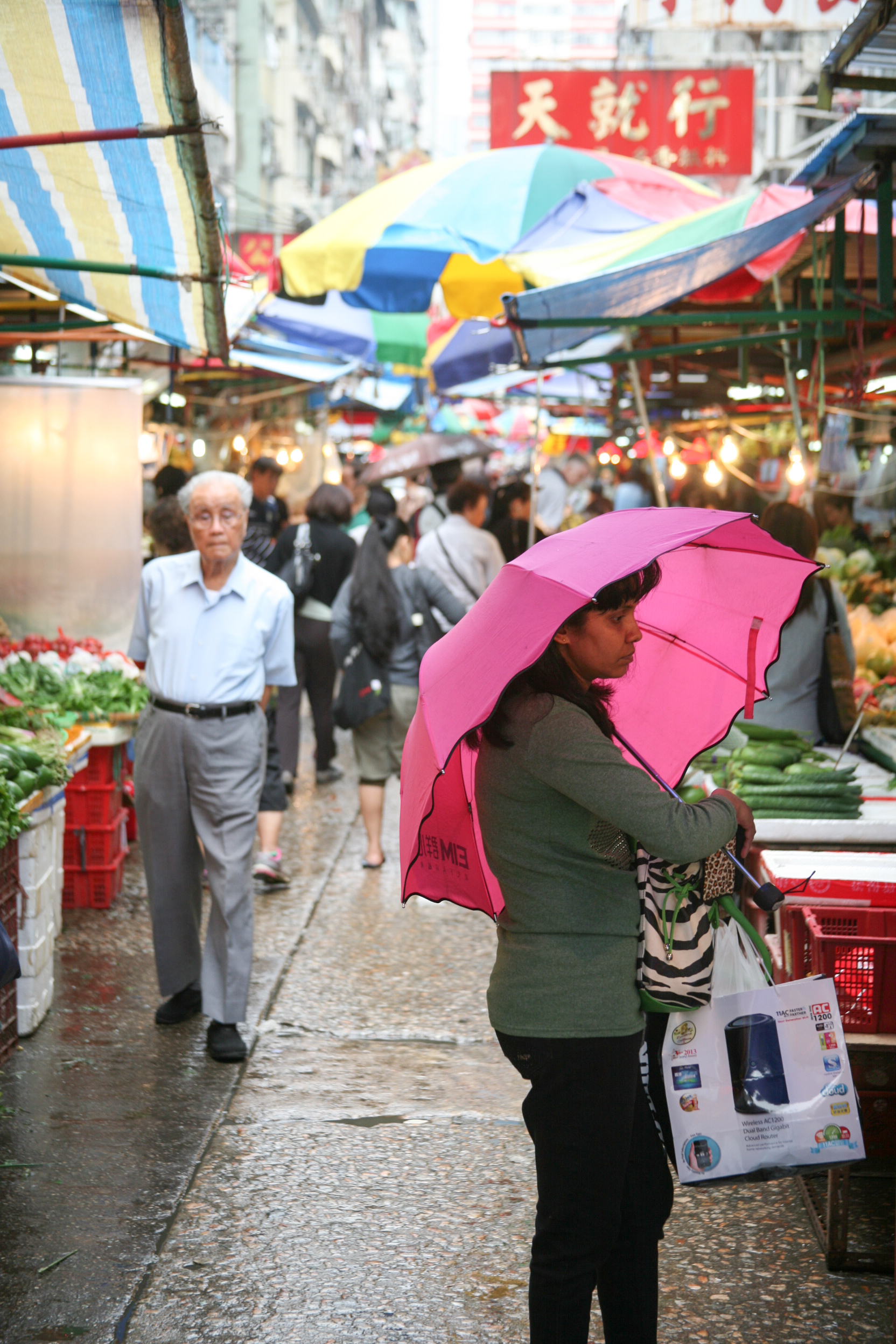 Vegetable market, Hong Kong