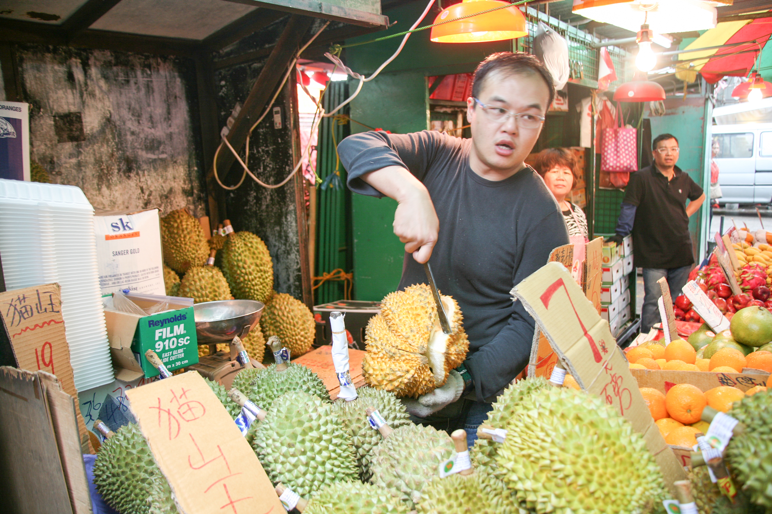 Vegetable vendor, Hong Kong