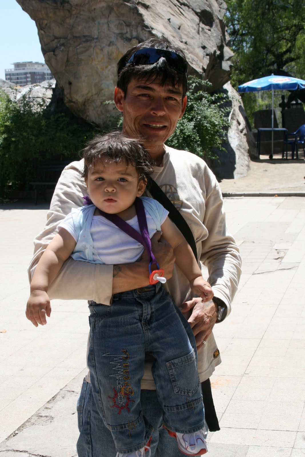 Father and son, Santiago, Chile