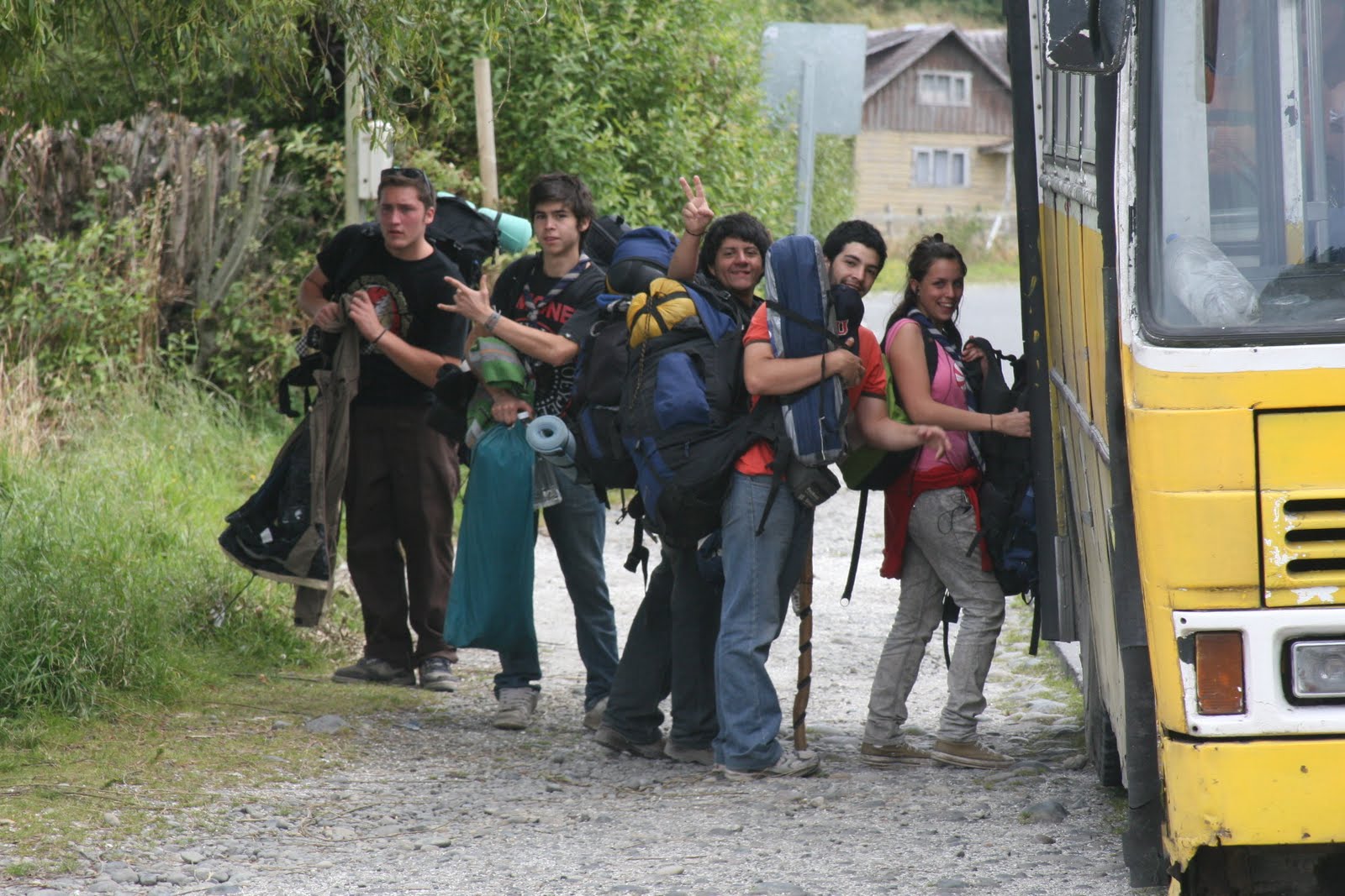 Young travellers in Puerto Montt, Chile