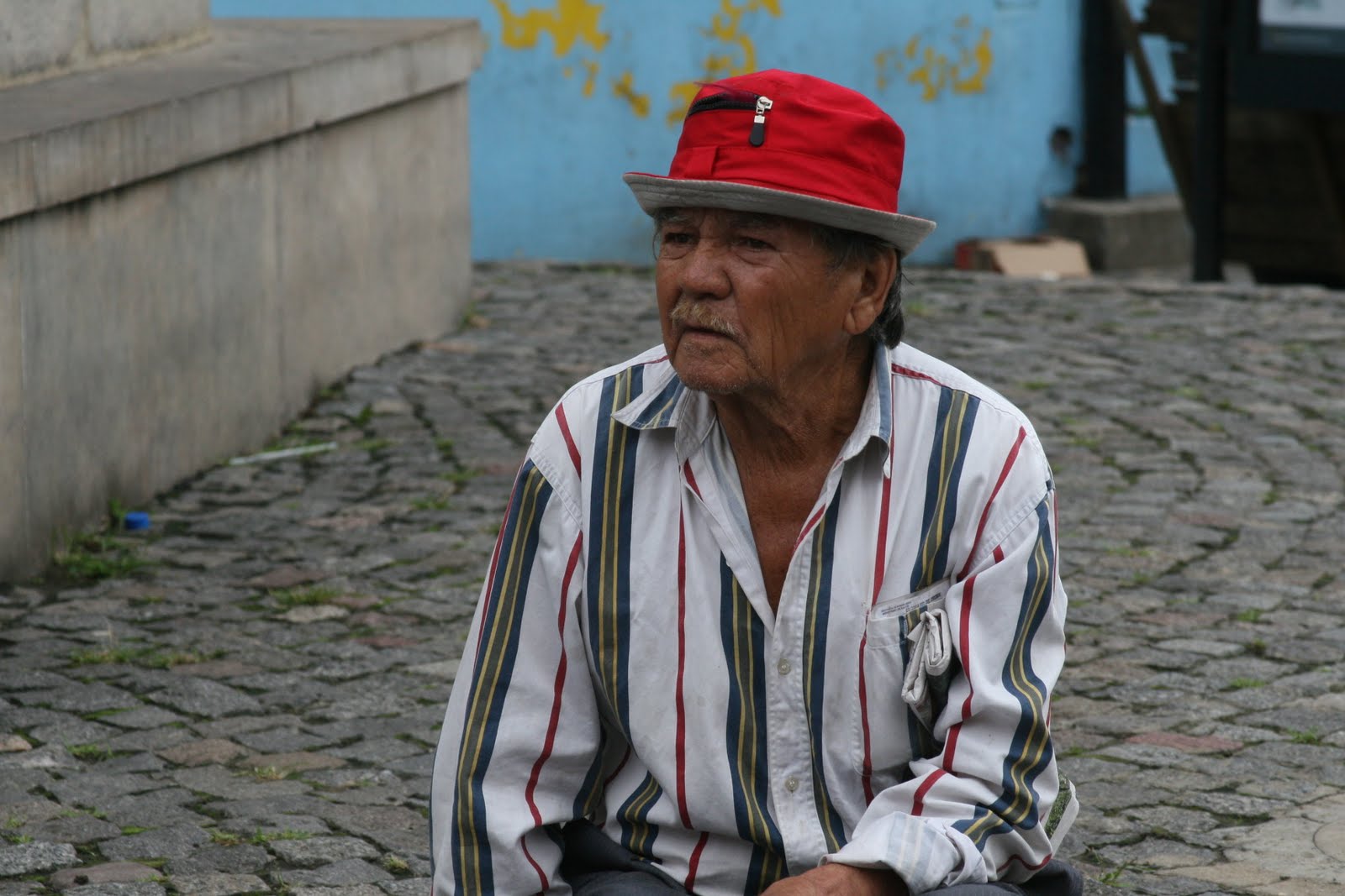 Local man with red hat, Buenos Aires, Argentina