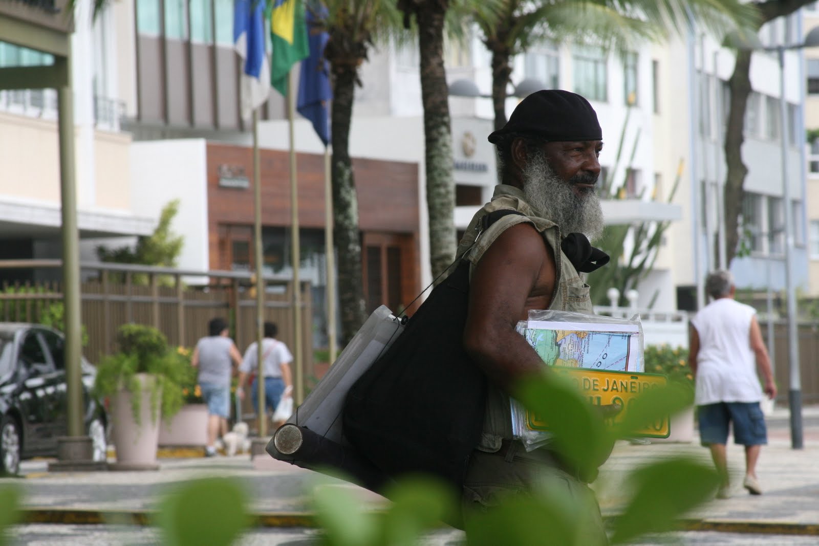 Street vendor, Copacabana Beach, Rio de Janeiro, Brazil