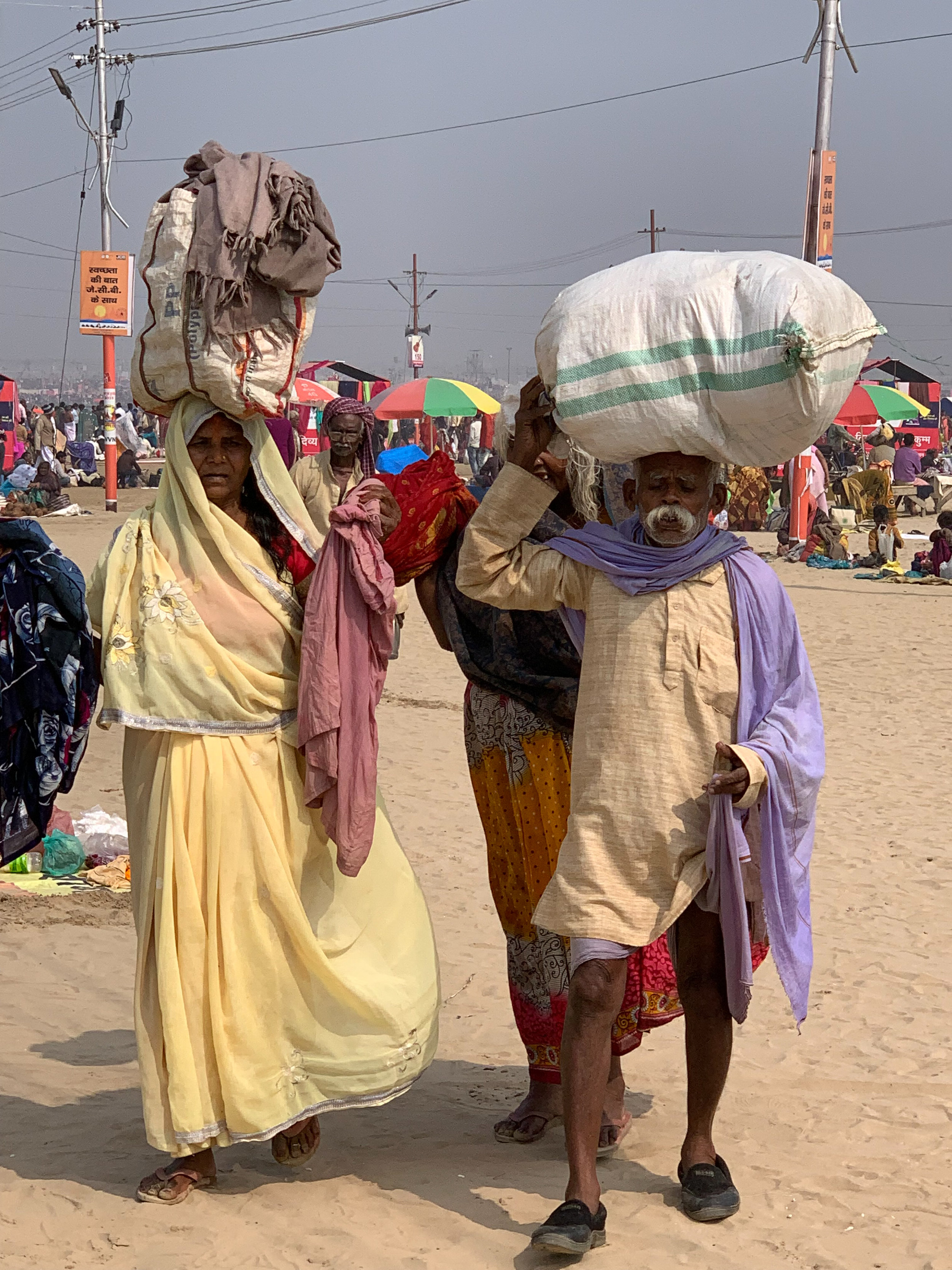 Pilgrims at Kumbh Mela, Prayagraj, India