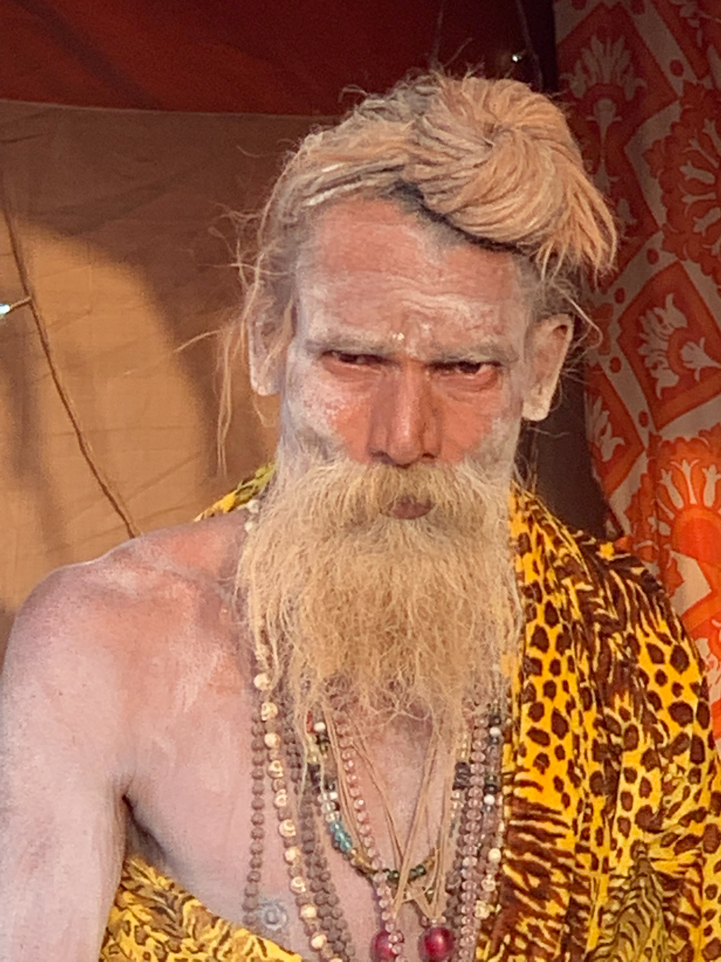 Sadhu at the Juna Akhara tents, Kumbh Mela, Prayagraj, India