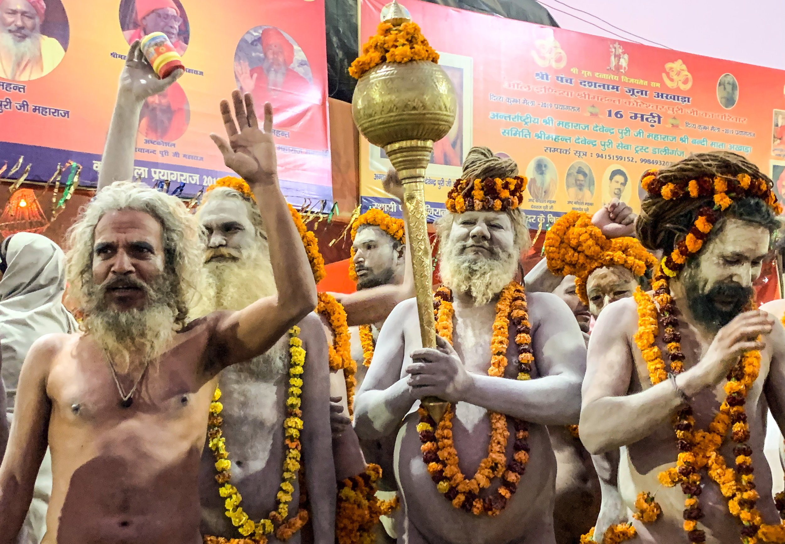 Sadhu at the Juna Akhara tents, Kumbh Mela, Prayagraj, India