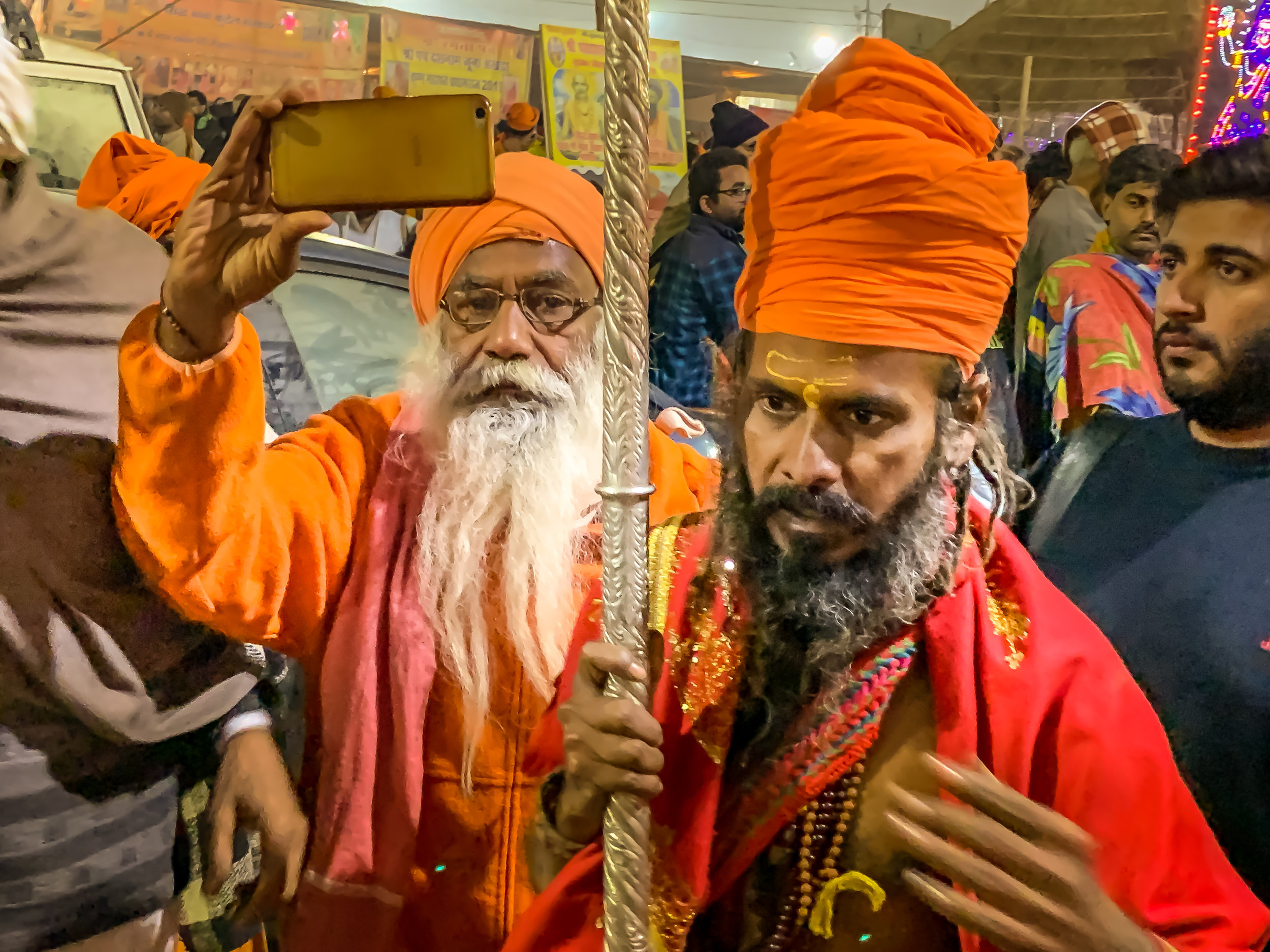Sadhu at the Juna Akhara tents, Kumbh Mela, Prayagraj, India