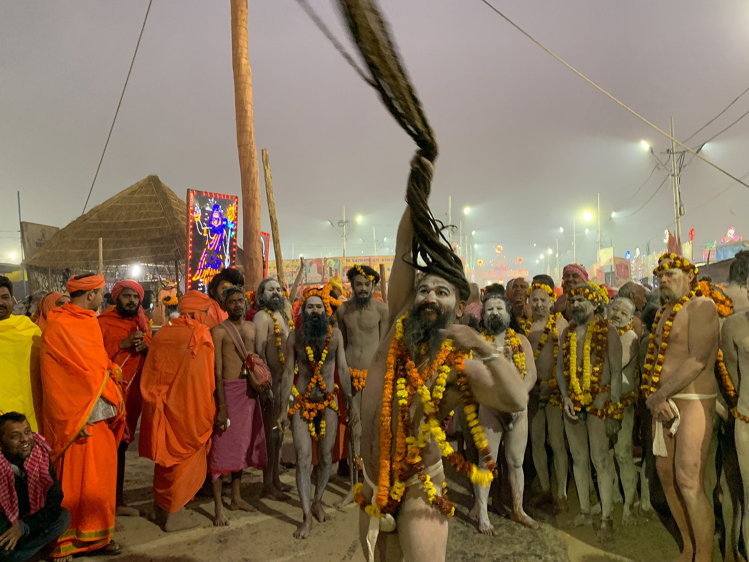 Sadhu at the Juna Akhara tents, Kumbh Mela, Prayagraj, India