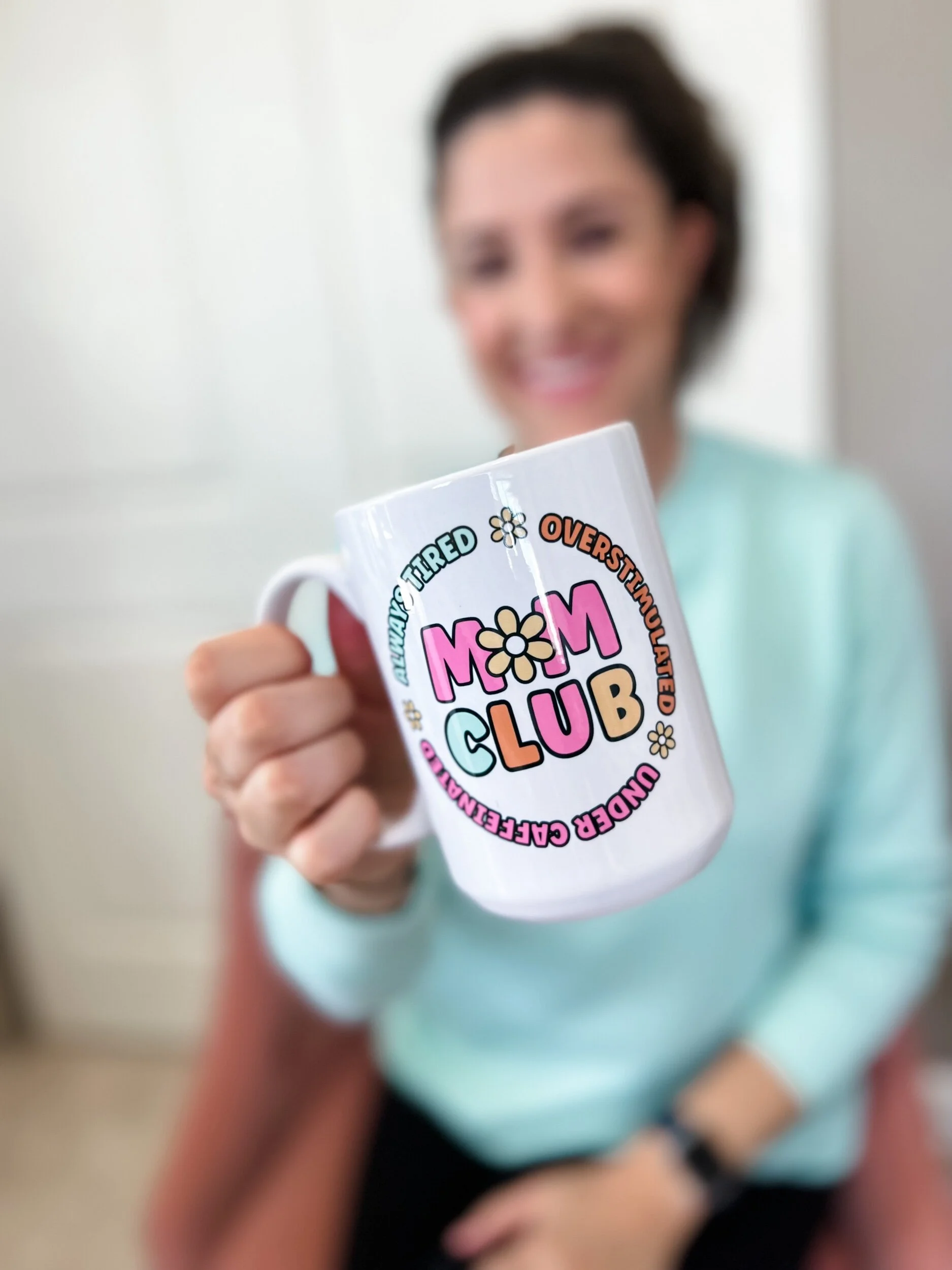 Ceramic Mom Club  Coffee Mug Printed
