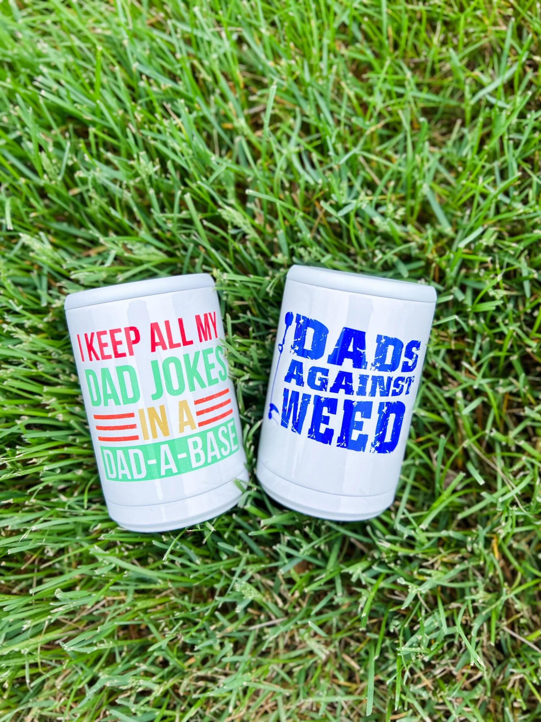 Regular Dads Against Weed Can Cooler Printed