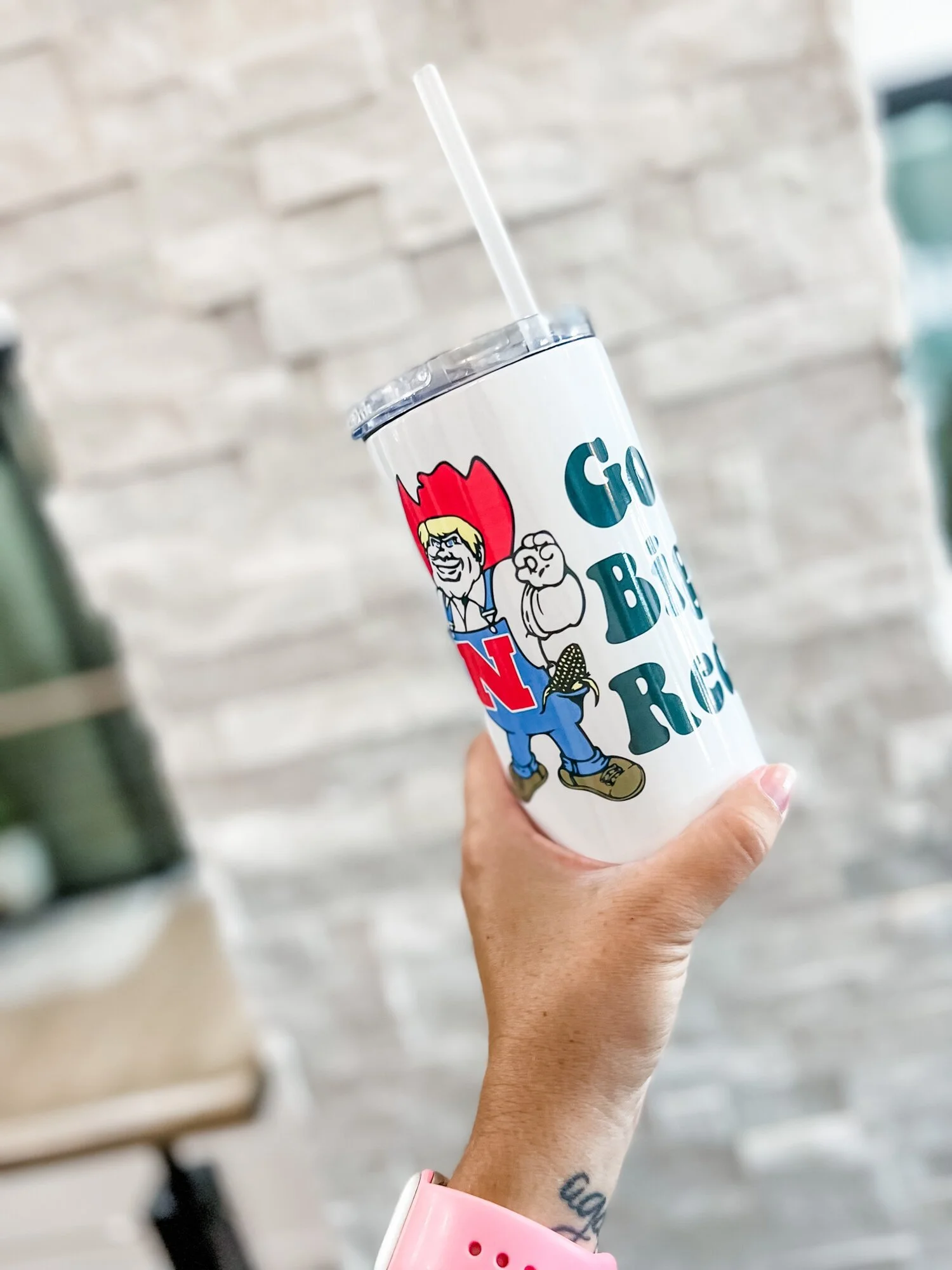 4 -1 Go Big Red Can Cooler Printed