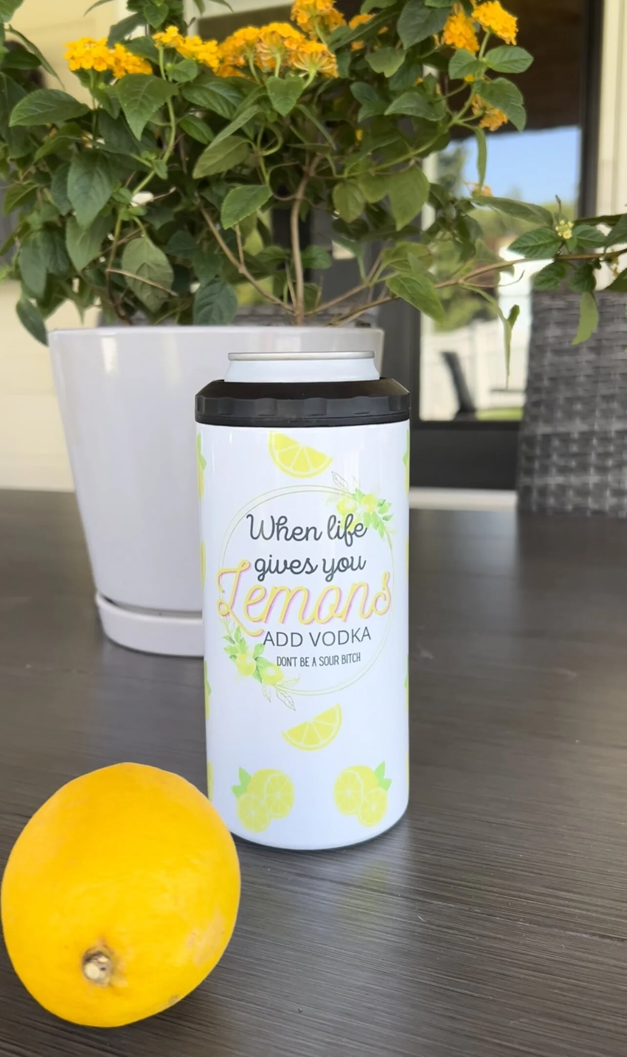 4 -1 Lemon Can Cooler Printed
