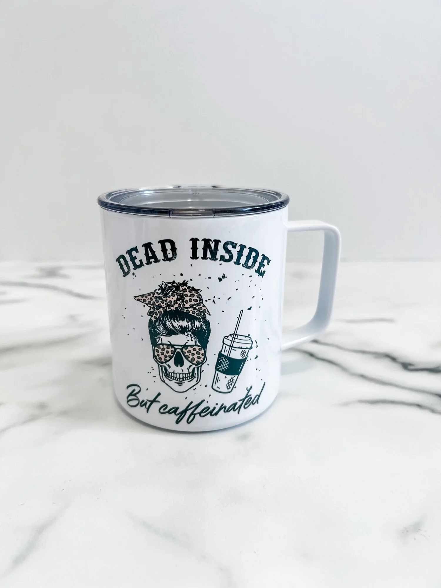 Insulated Dead Inside Coffee Mug Printed