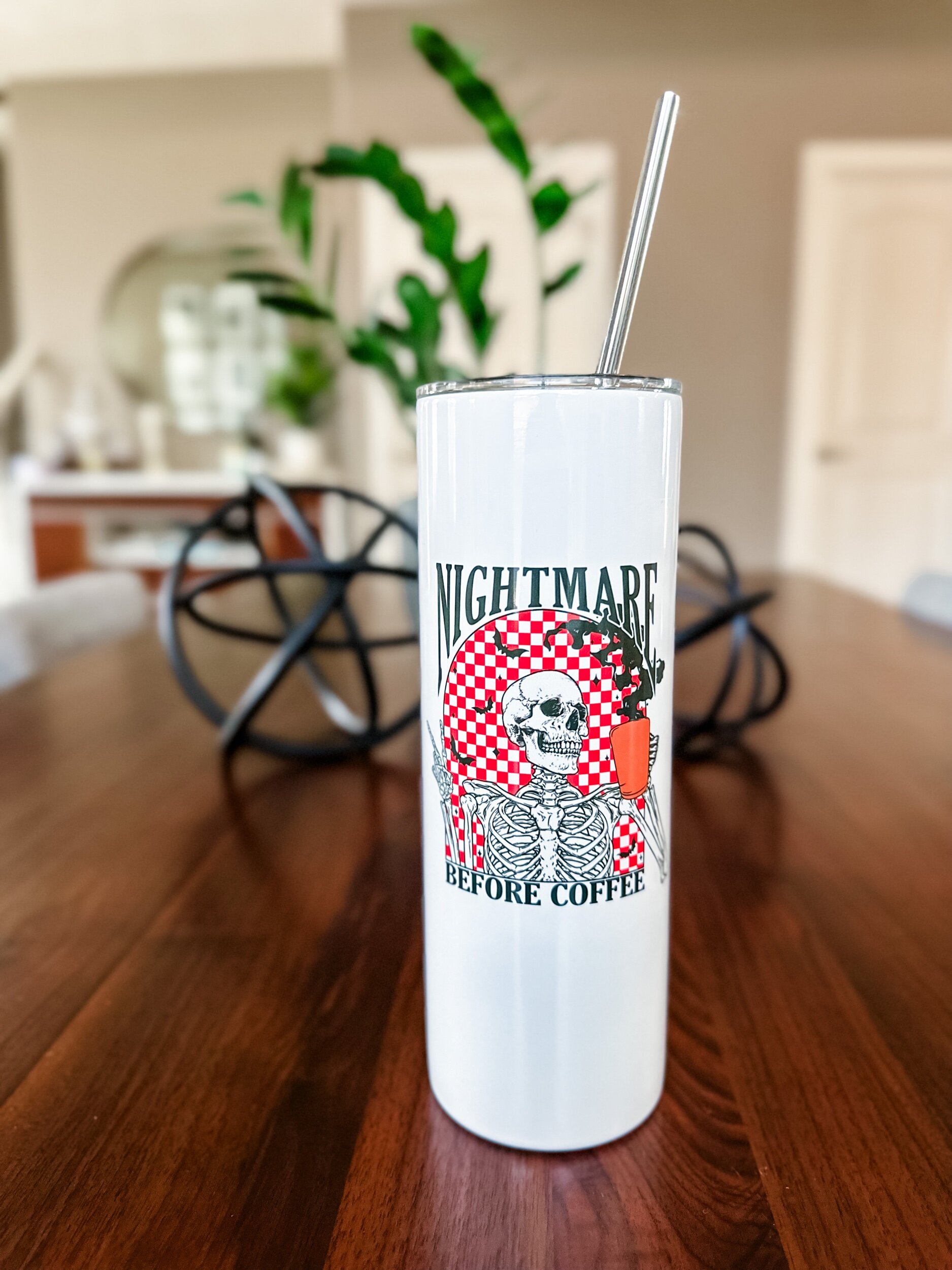 Tumbler Nightmare Before Coffee 20 oz Printed