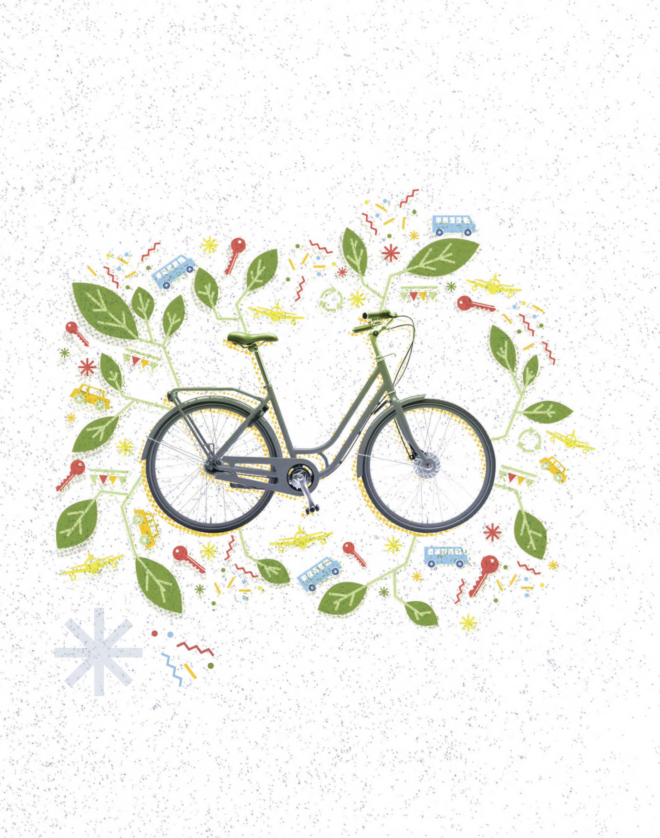 Illustration de vélo pour le Guide écoresponsable de la CSN