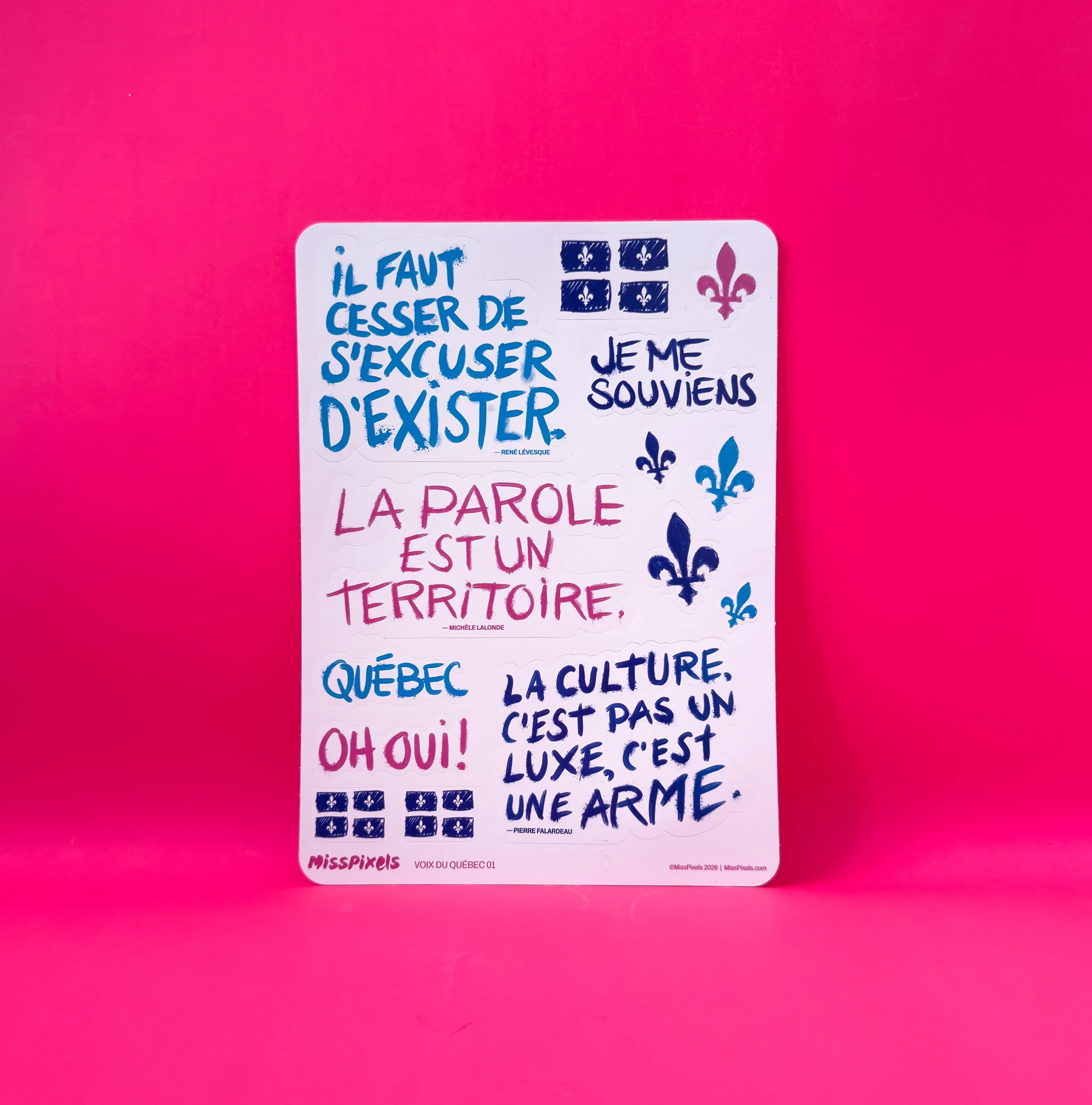 Feuille d’autocollants – Voix du Québec