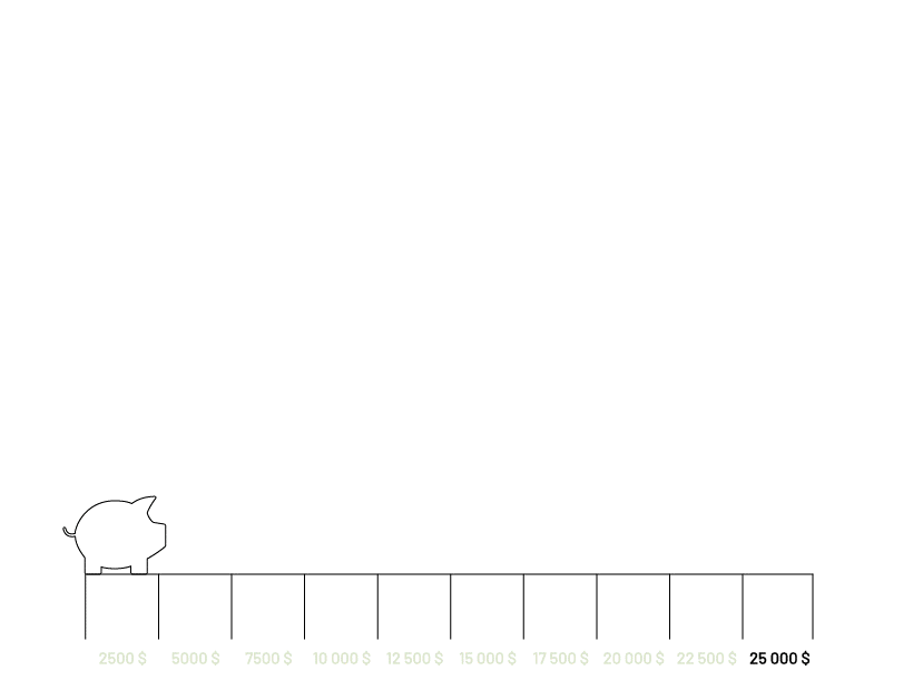 Animation After effect démontrant un cochon et de la monnaie pour le plan MAJR en estrie