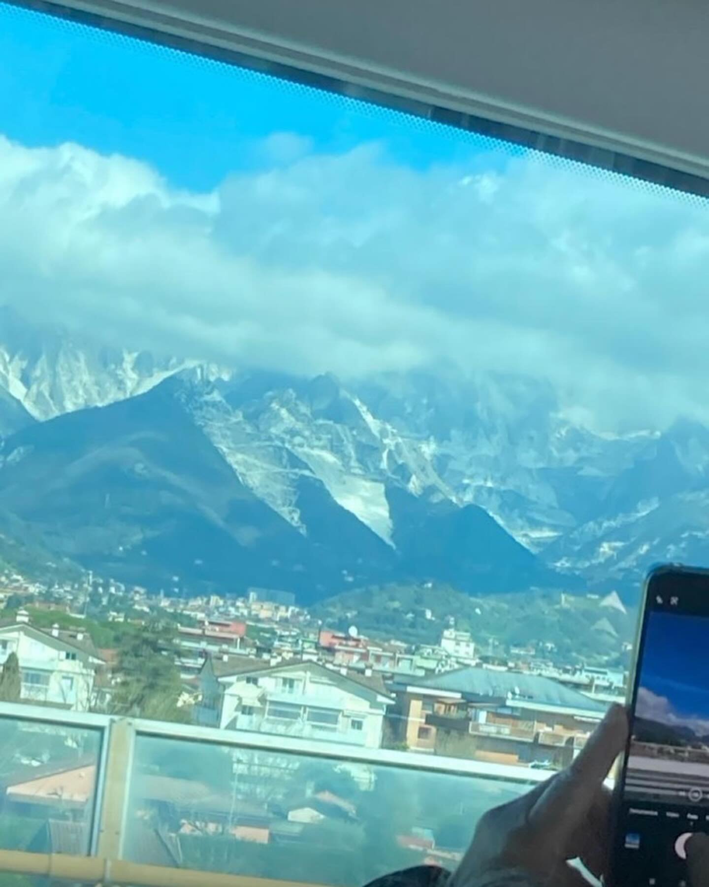 Carrara Marble Mountain.  Looks like snow but actually gorgeous marble.  The quarry that extracts the marble is close by.  Where is this beautiful mountain? Italy!!!