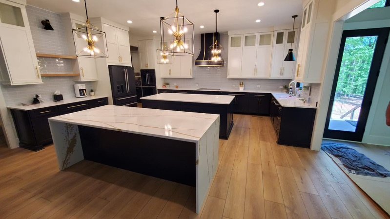 Double island in Et Dor Silestone Quartz. What are some finishing touches you'd add?
