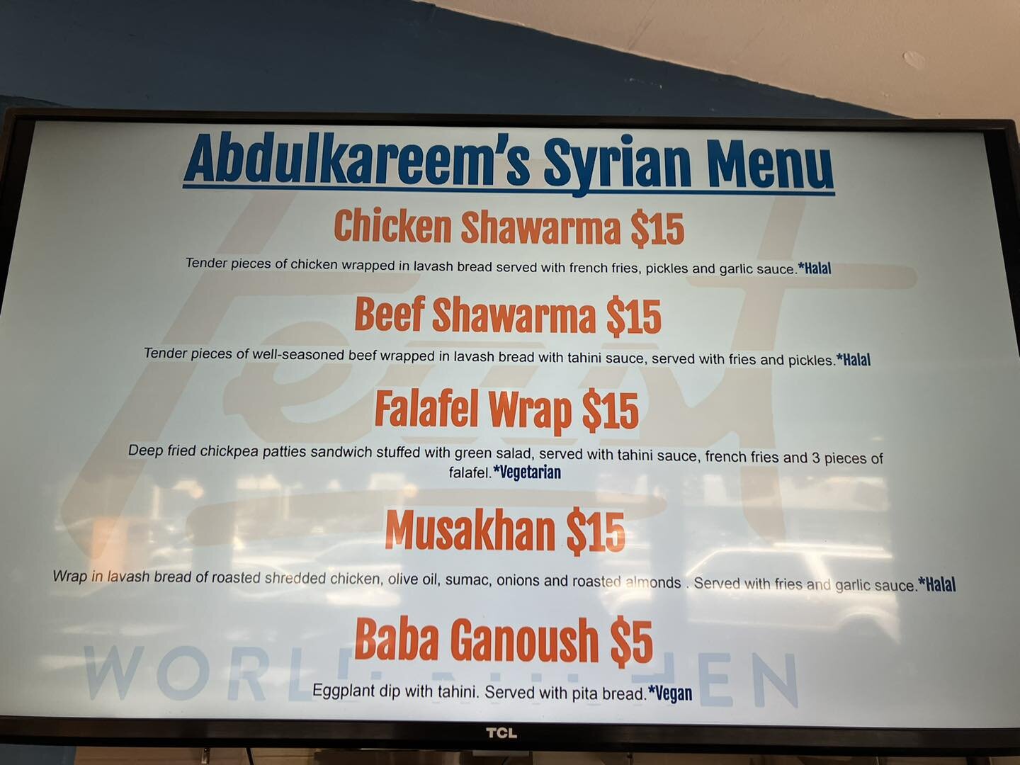 Shiblak LLC out of Daraa, Syria is in the house. They owned a restaurant in their original home country, and it shows in their food! Shawarma and falafel and more! Come on down for lunch 11-2, dinner 4-7! Call in a to-go at 509-608-1313! Happy Wednes