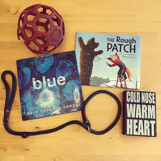We said goodbye to our sweet dog this week, and it was one of the hardest things we&rsquo;ve ever done. I&rsquo;m glad I&rsquo;d bought these books ahead of time when we found out his kidneys were failing.

Blue by Laura Vaccaro Seeger. The author pl