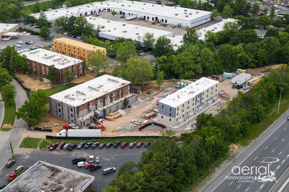 Our workforce housing project on Linbar is looking great.  New paint going up on the existing buildings and the new townhomes are taking shape.  Thanks to @aerialsoutheast for the great pics.