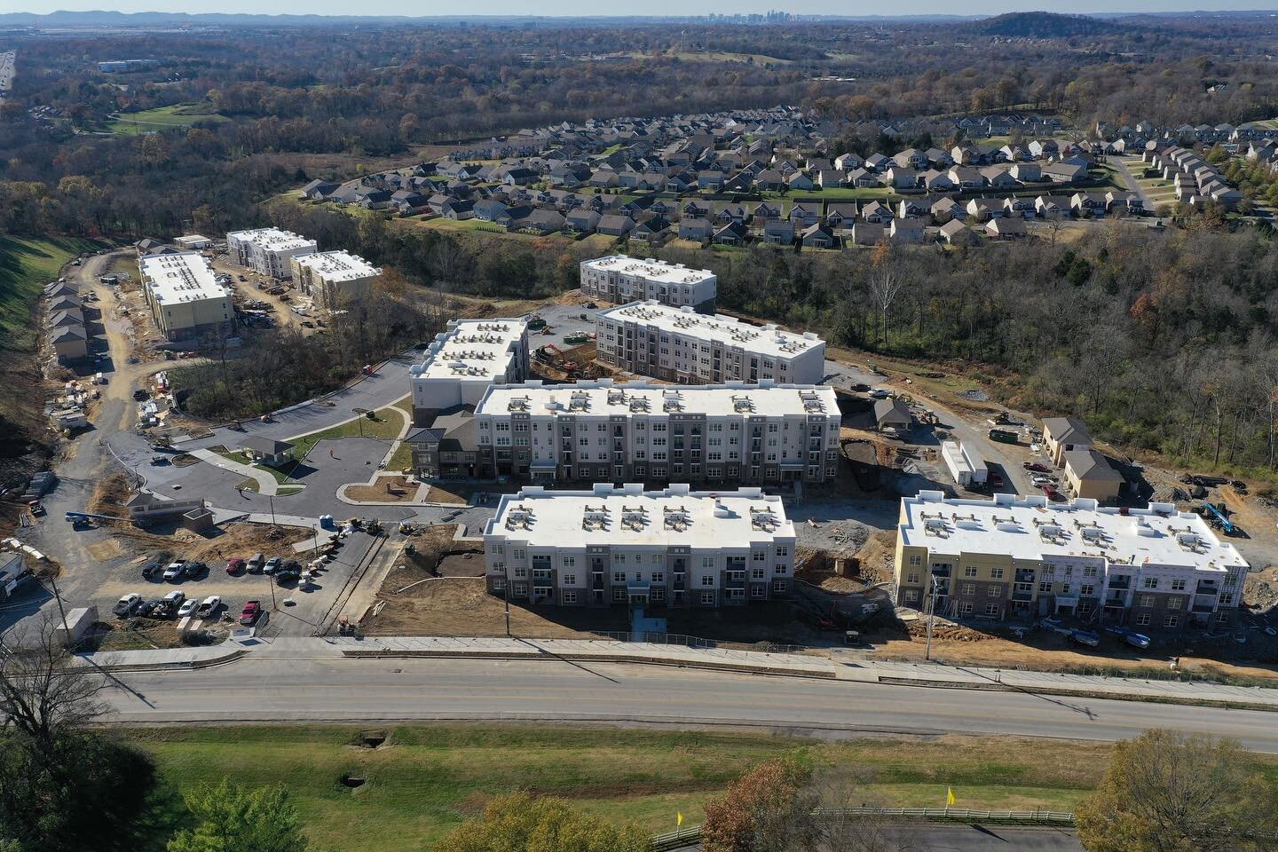 @edisonriverwood is looking great in the final stretch of construction!  The first set of units are set to be available in March, 2021. #barnettdesignstudio