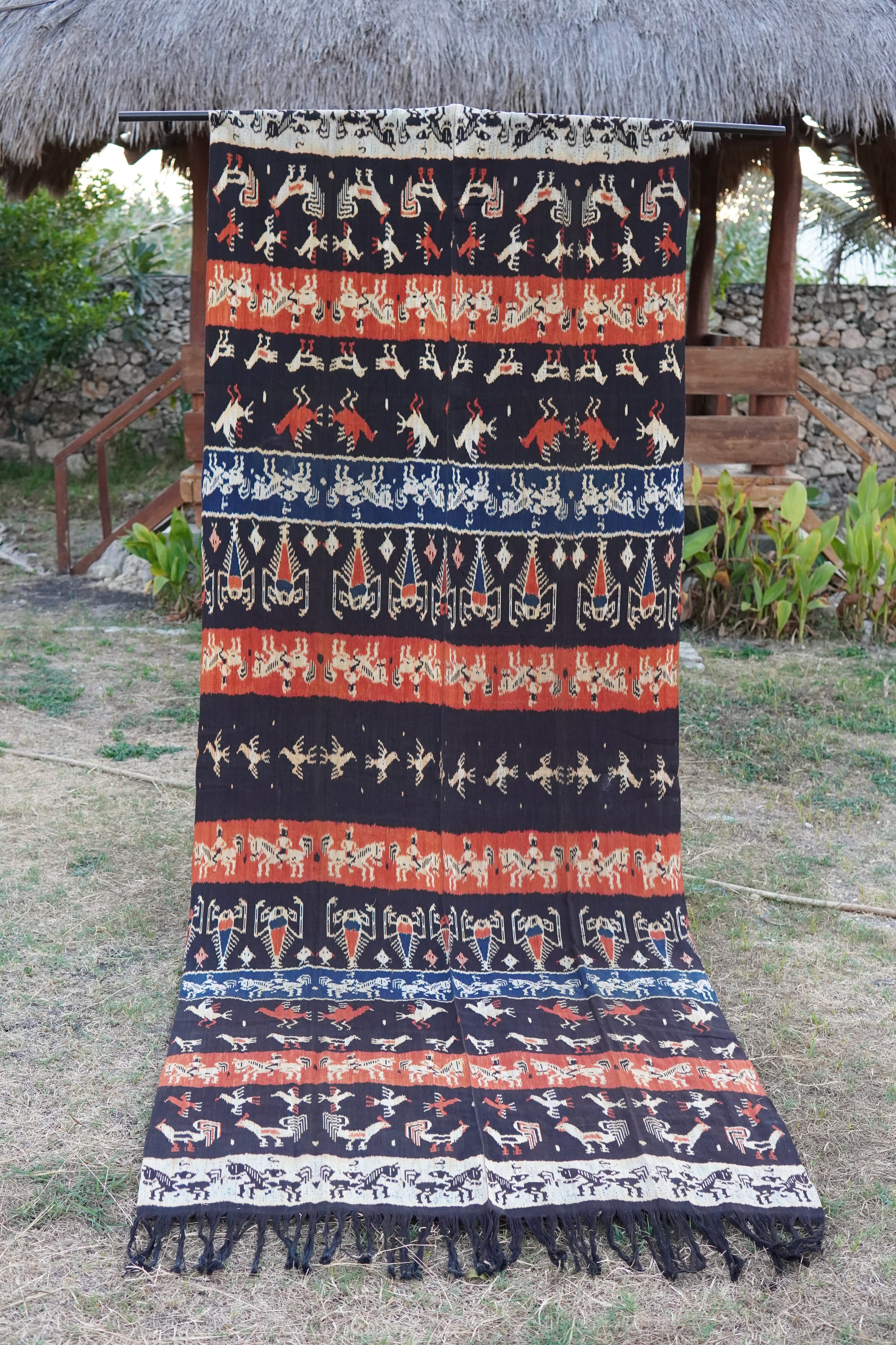  Kaliuda Kombu Talabba Muru    2019 cotton with natural indigo and morinda root dye 314 x 111 cm  