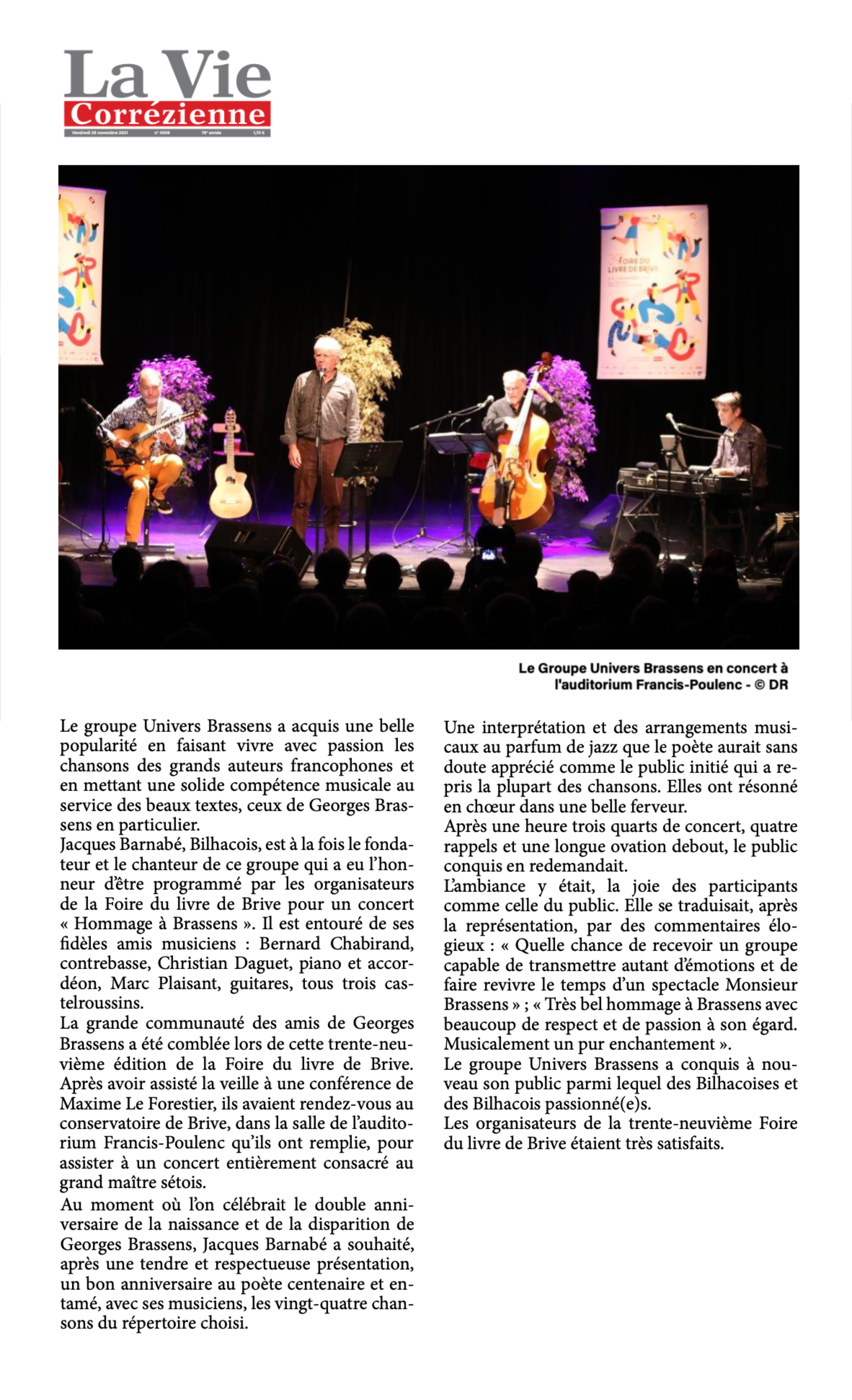 La Vie corrézienne - Un Bilhacois à la Foire du livre de Brive