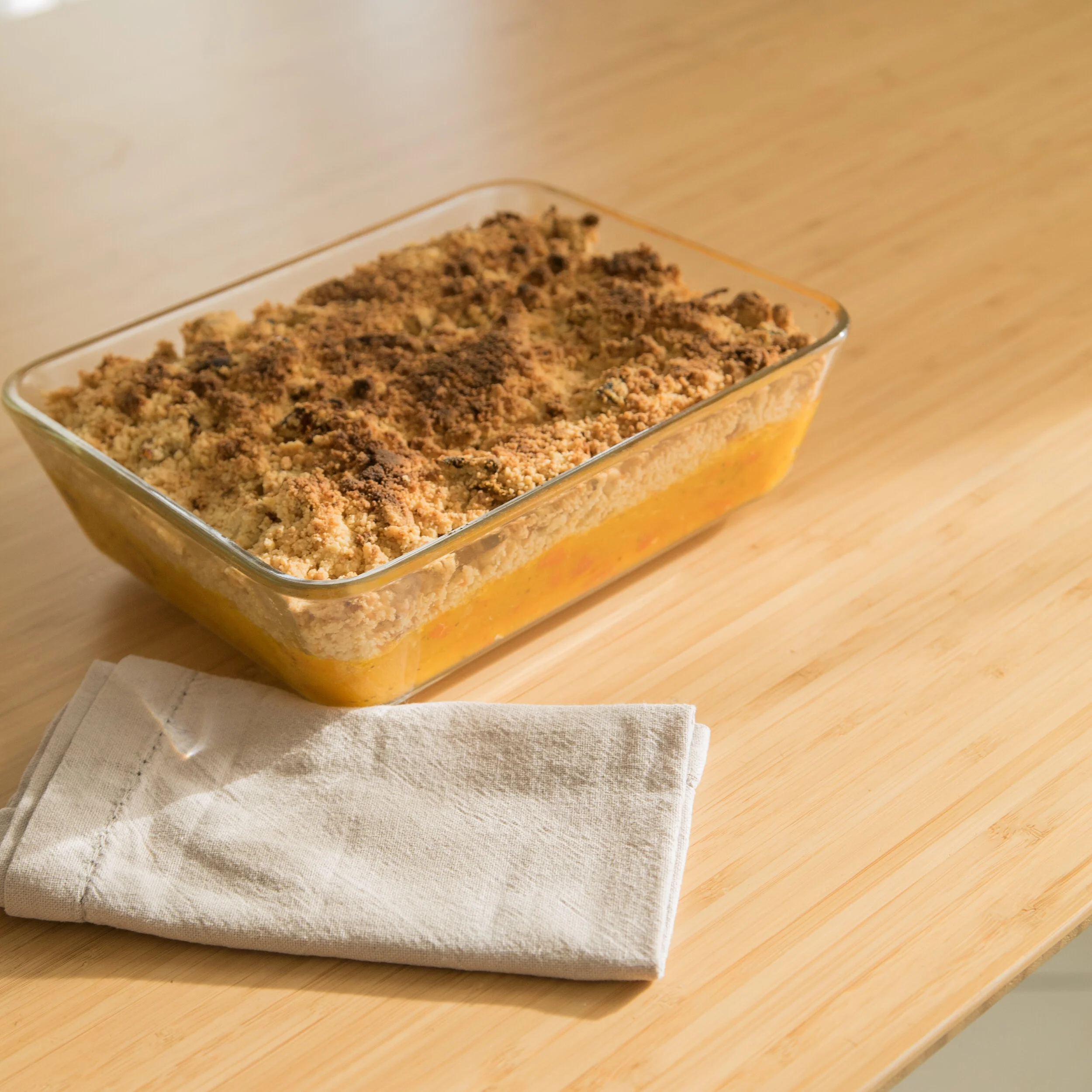 Crumble de potimarron aux tomates séchées