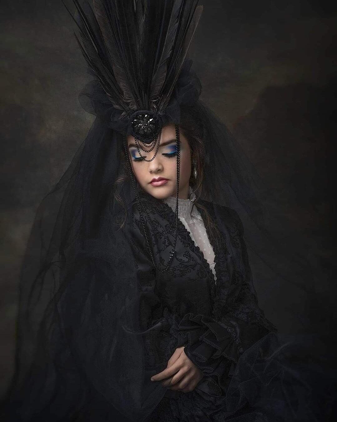 Black Gothic statement head piece 