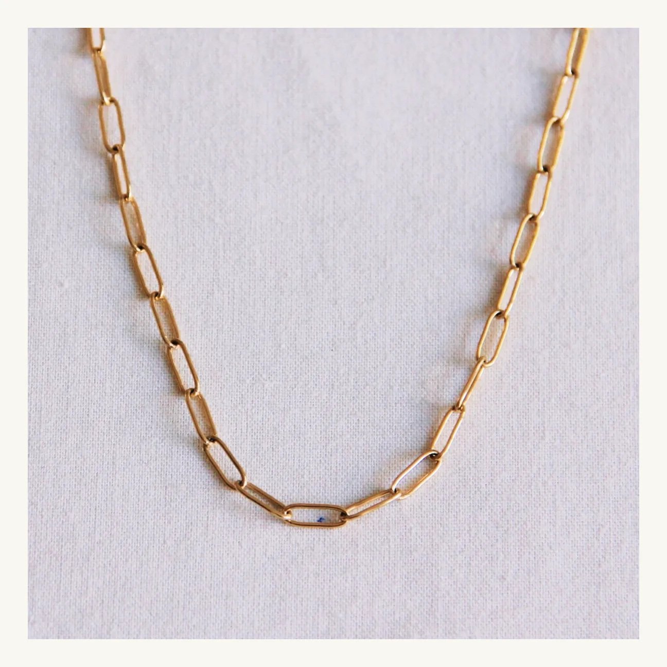 D Chain gold finish necklace by Bazou