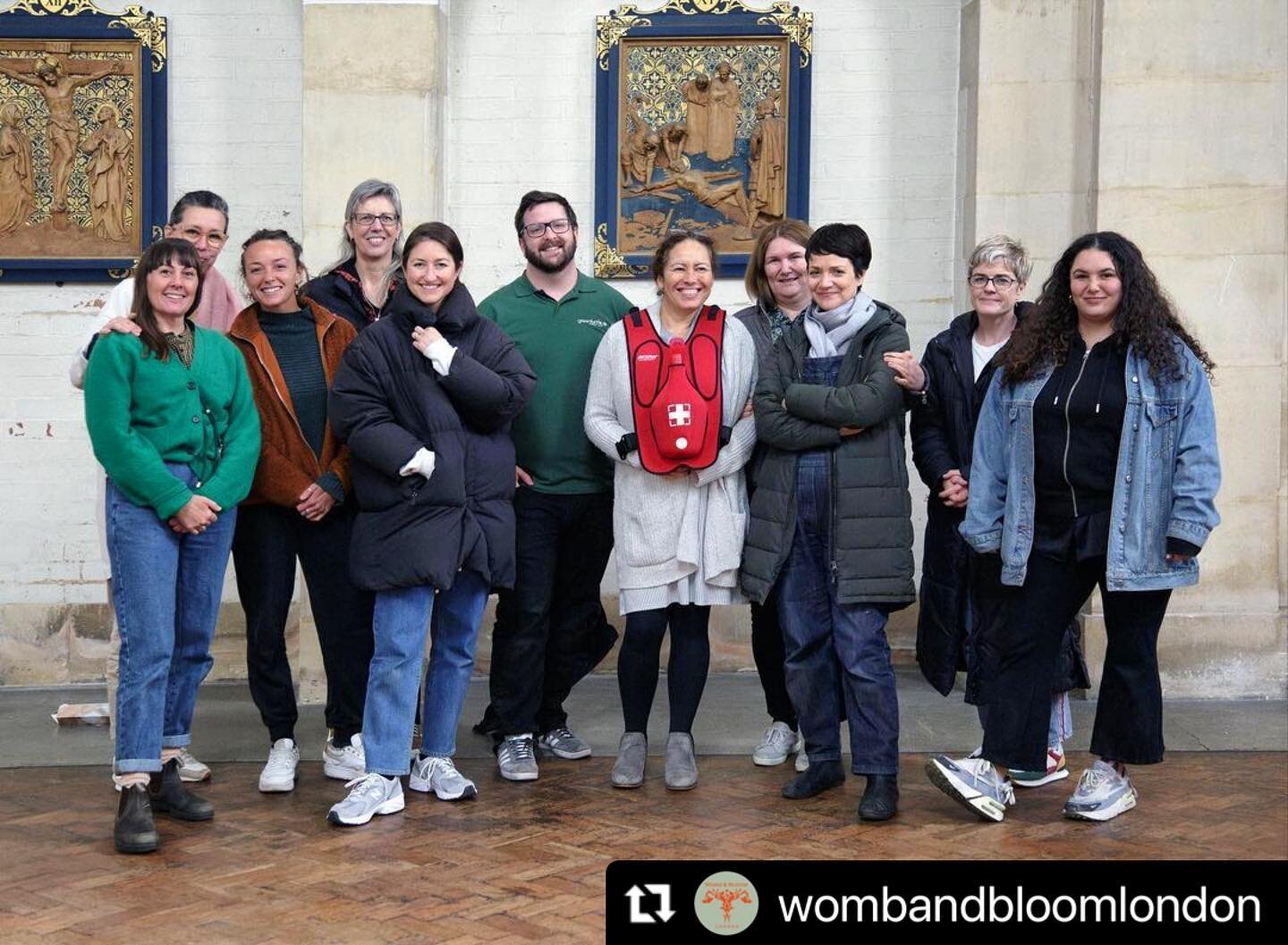 Amazing setting for our latest gathering of some of the amazing women in the womb&amp;bloom community. The building was cold but the warmth of being in one another&rsquo;s company while updating knowledge on first aid kept us warm. ☺️
#Repost @womban