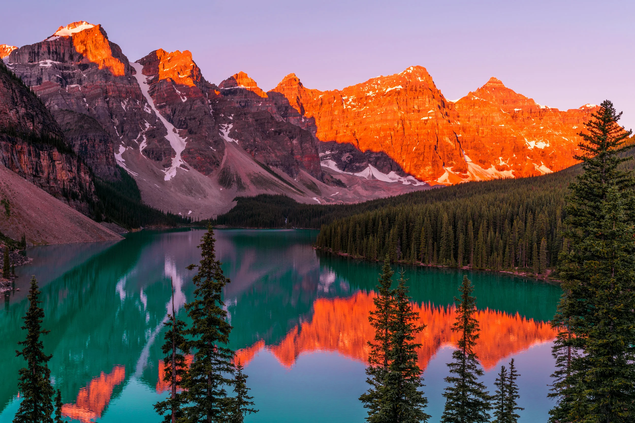 Sunrise At Moraine Lake, Banff National Park, Canada