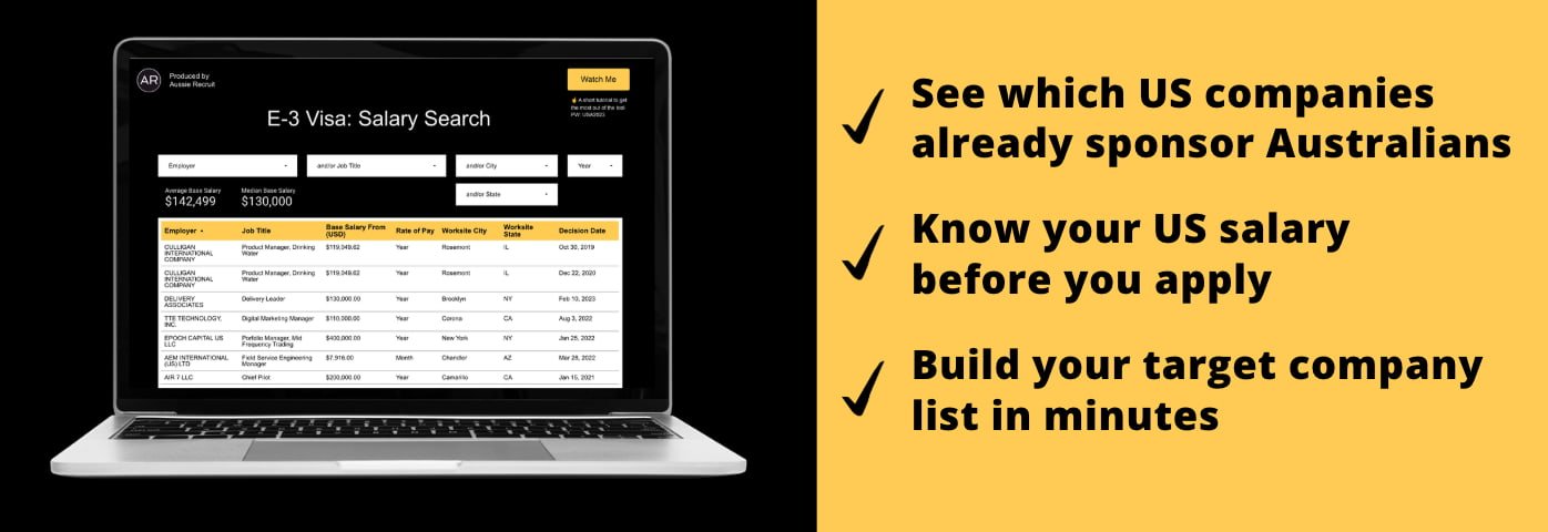 E-3 Visa Salary Search