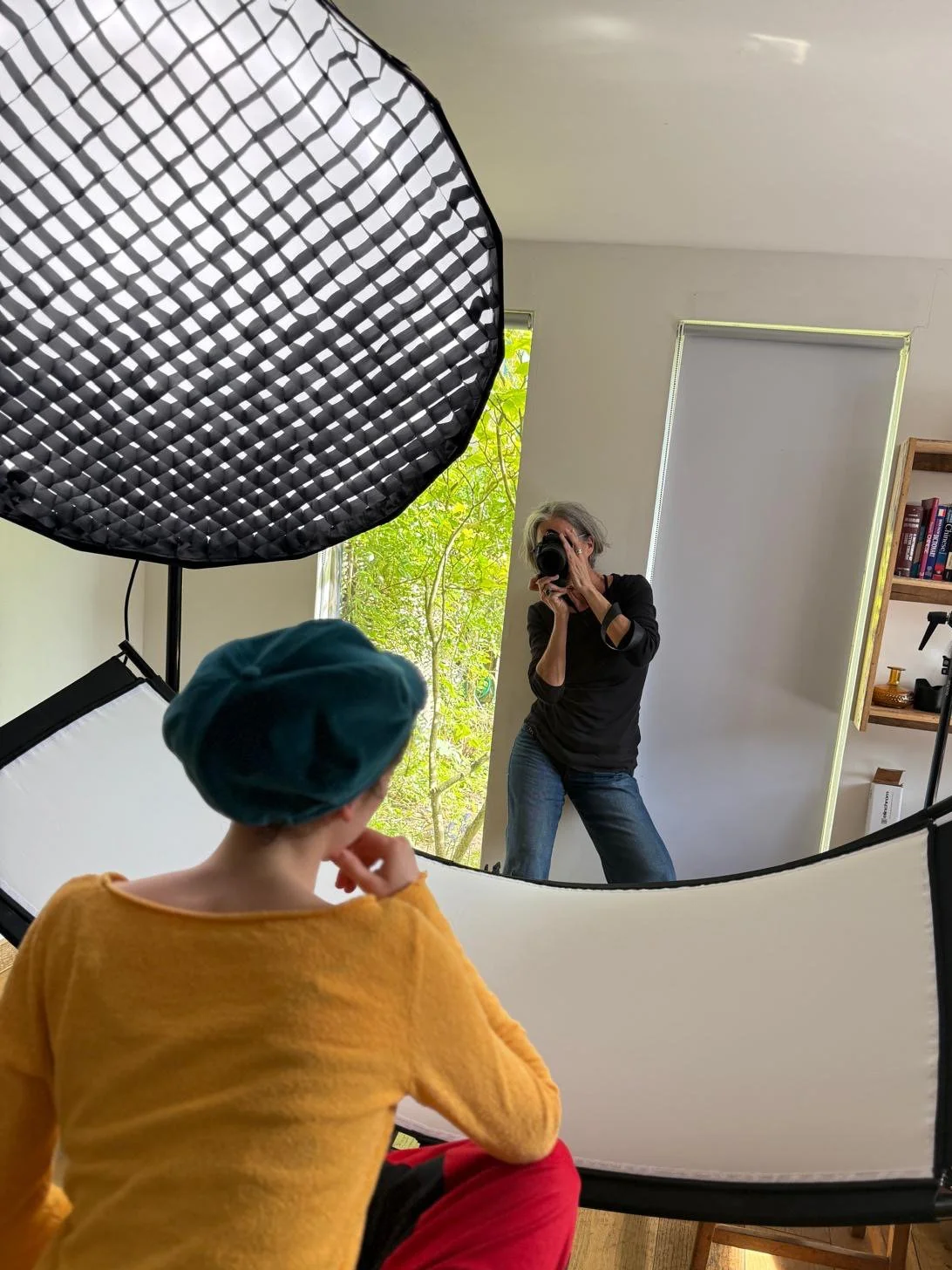 Cairo Sealey Photographer with Client in Bristol Studio