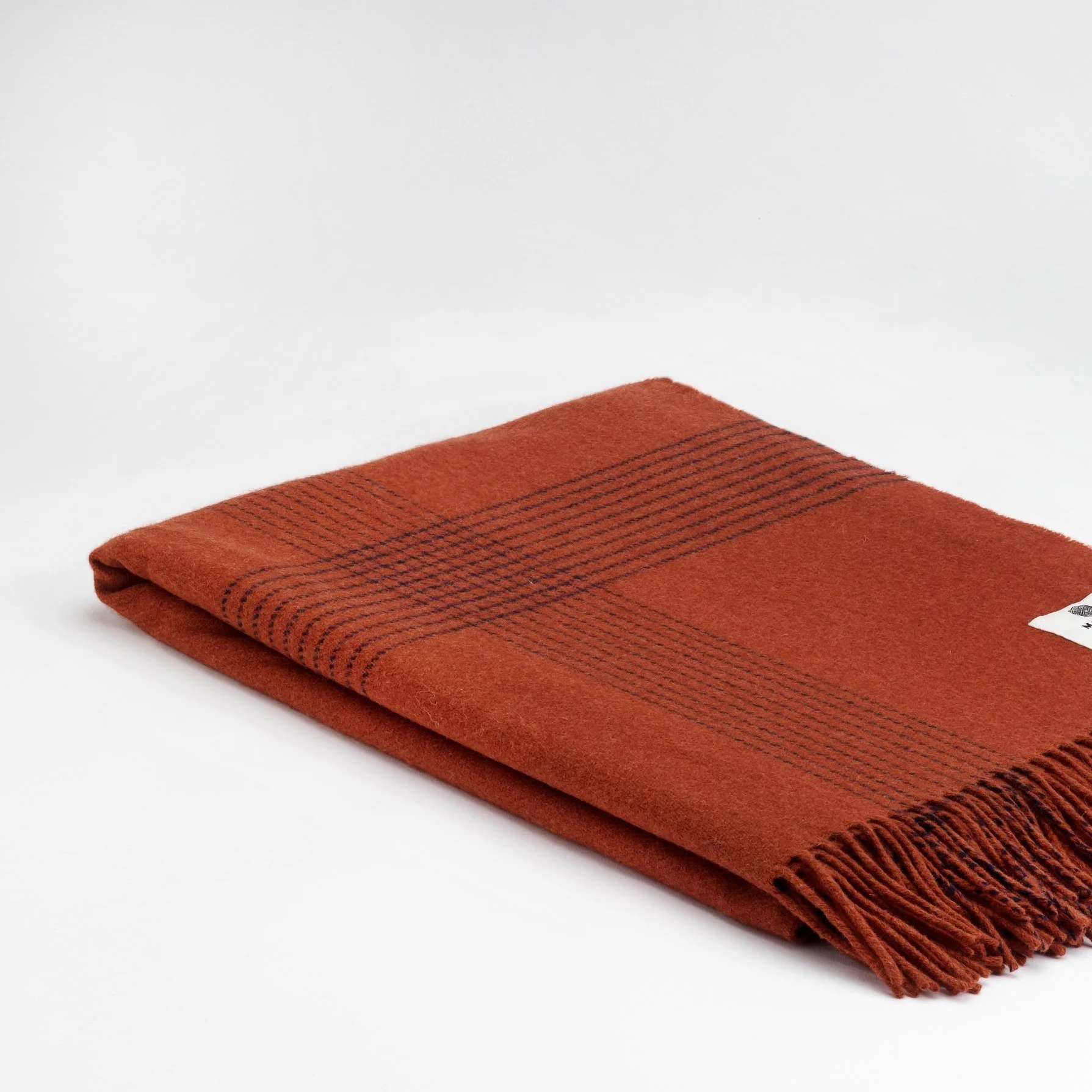 Aspen Cashmere Lambswool Throw - Burnt Orange