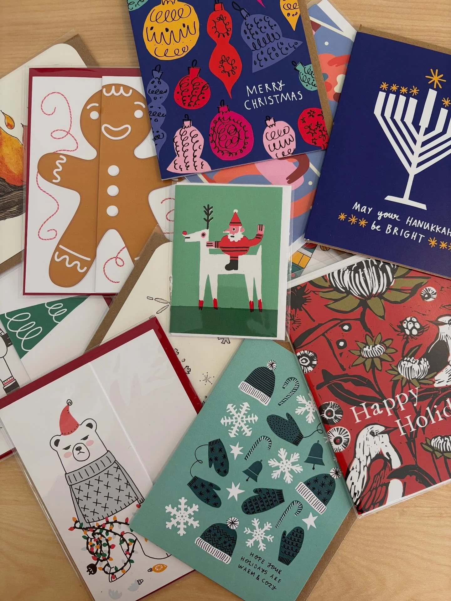 Time to pick some holiday greetings cards? Available as single cards or packs of 10.
