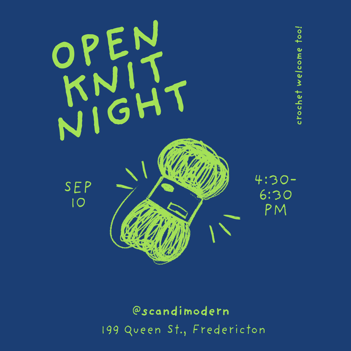 Open Knit Night (September)