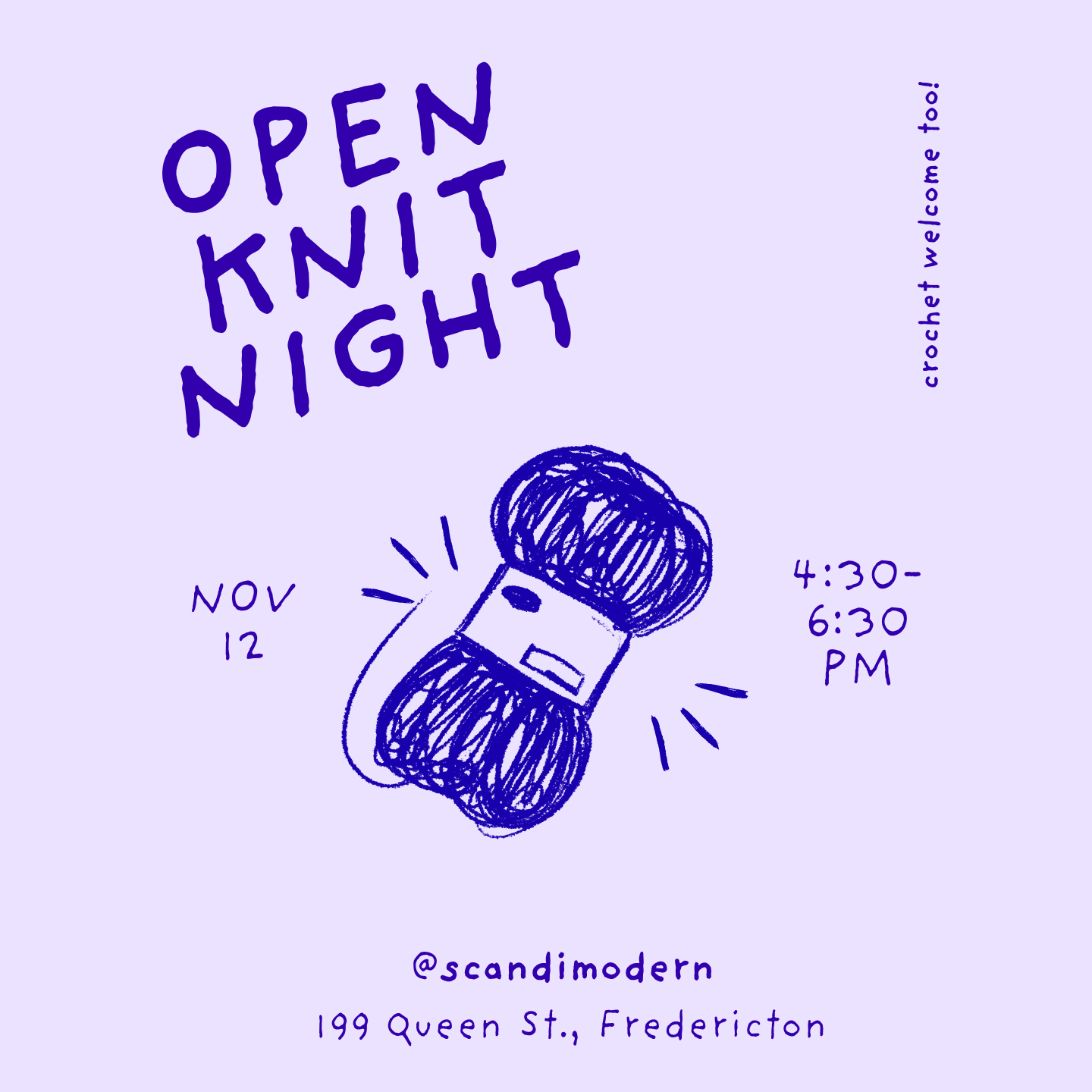 Open Knit Night (November)