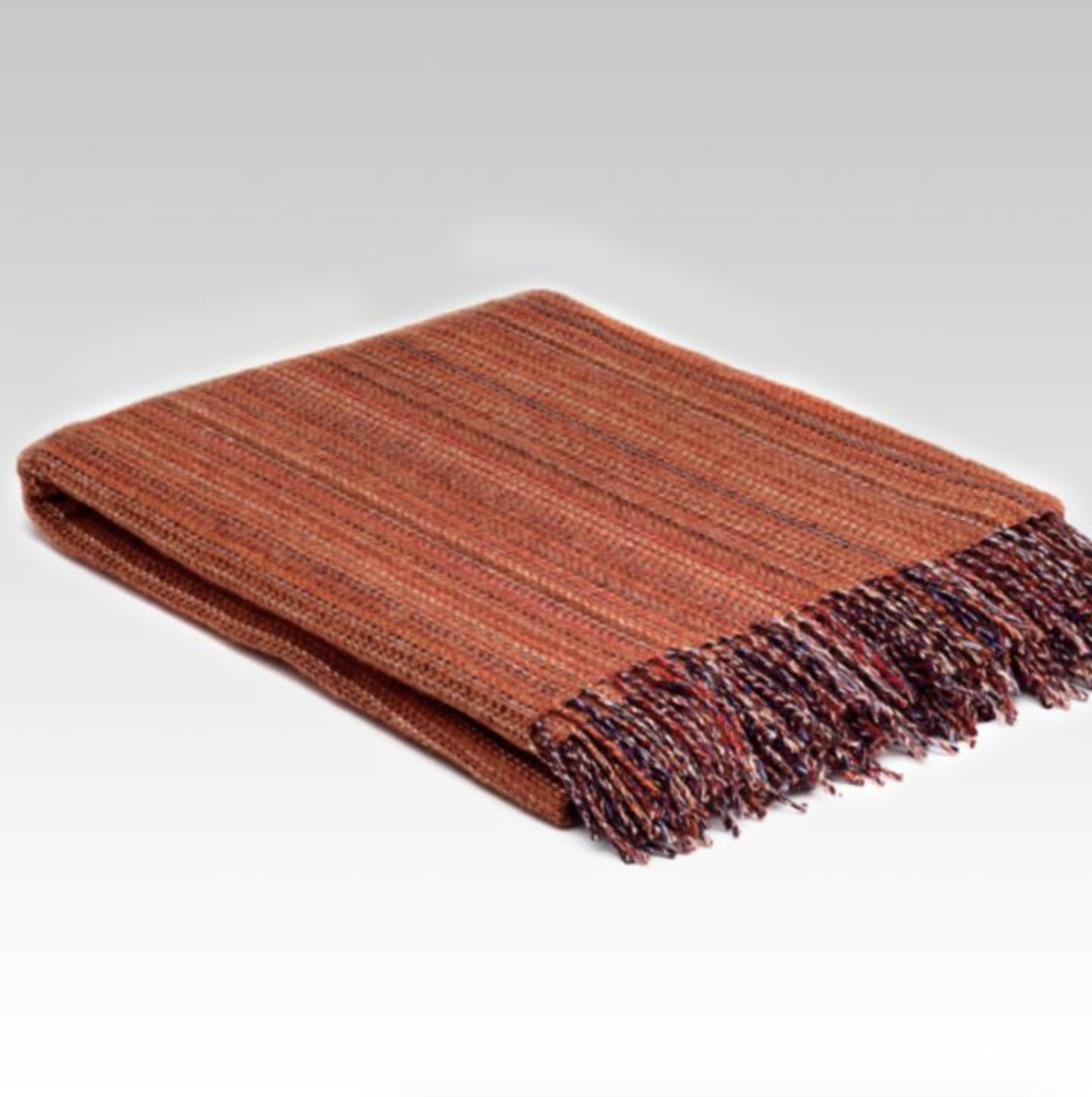 Tweed Wool Throw : Orange