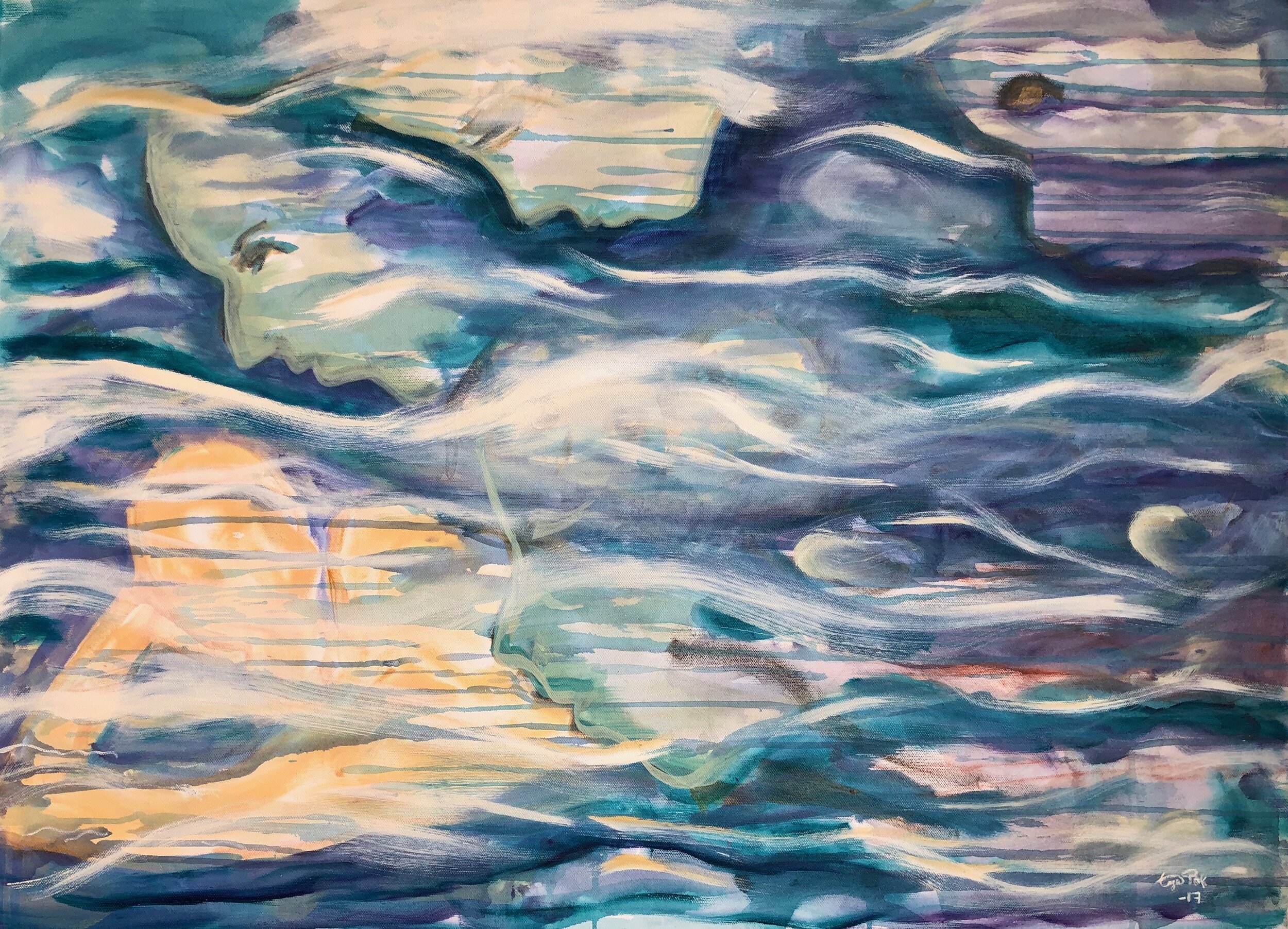  NAIADS, 2017, oil on canvas, 65x90cm 